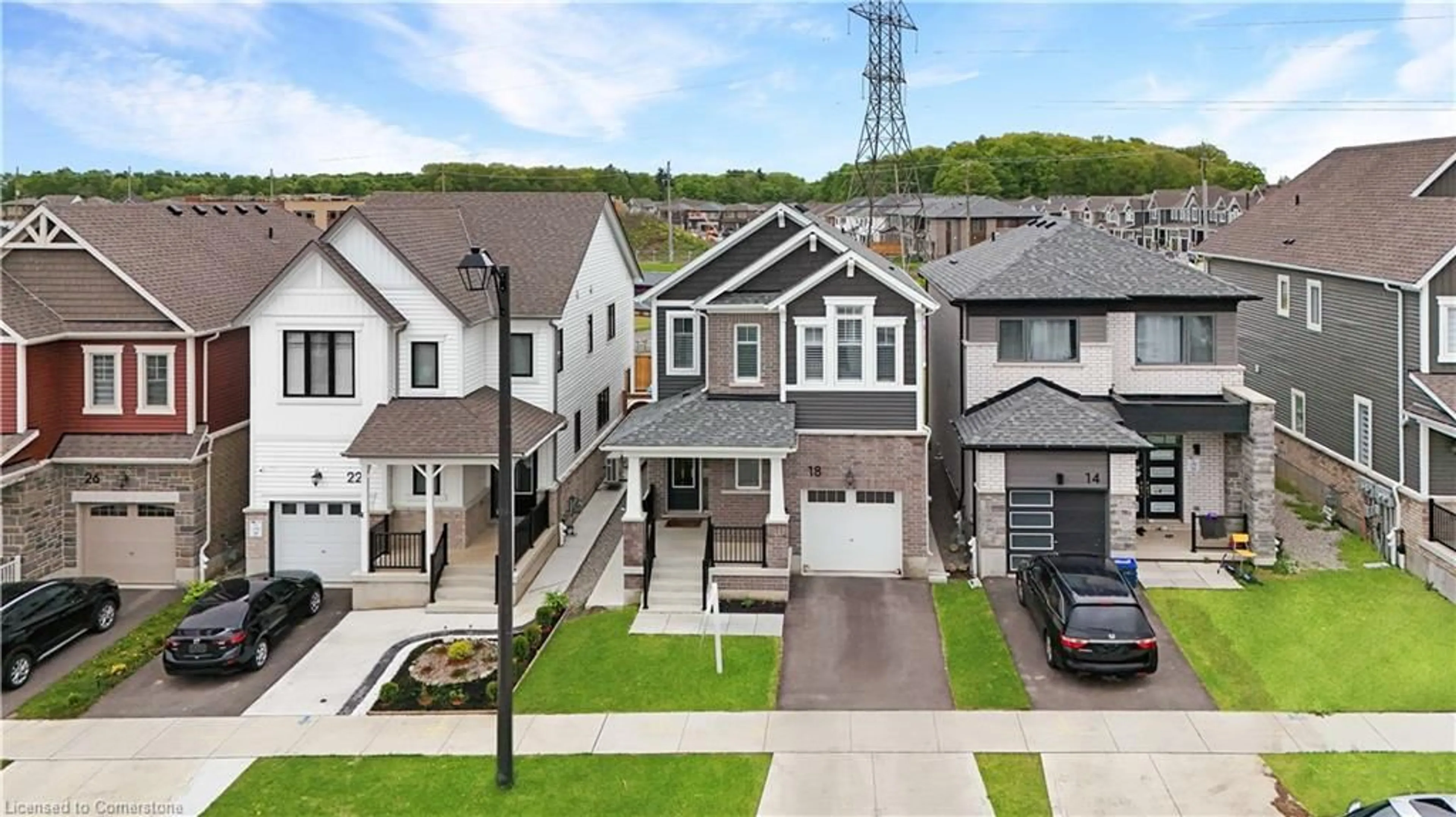 A pic from outside/outdoor area/front of a property/back of a property/a pic from drone, street for 18 Saxony St, Kitchener Ontario N2R 0S3