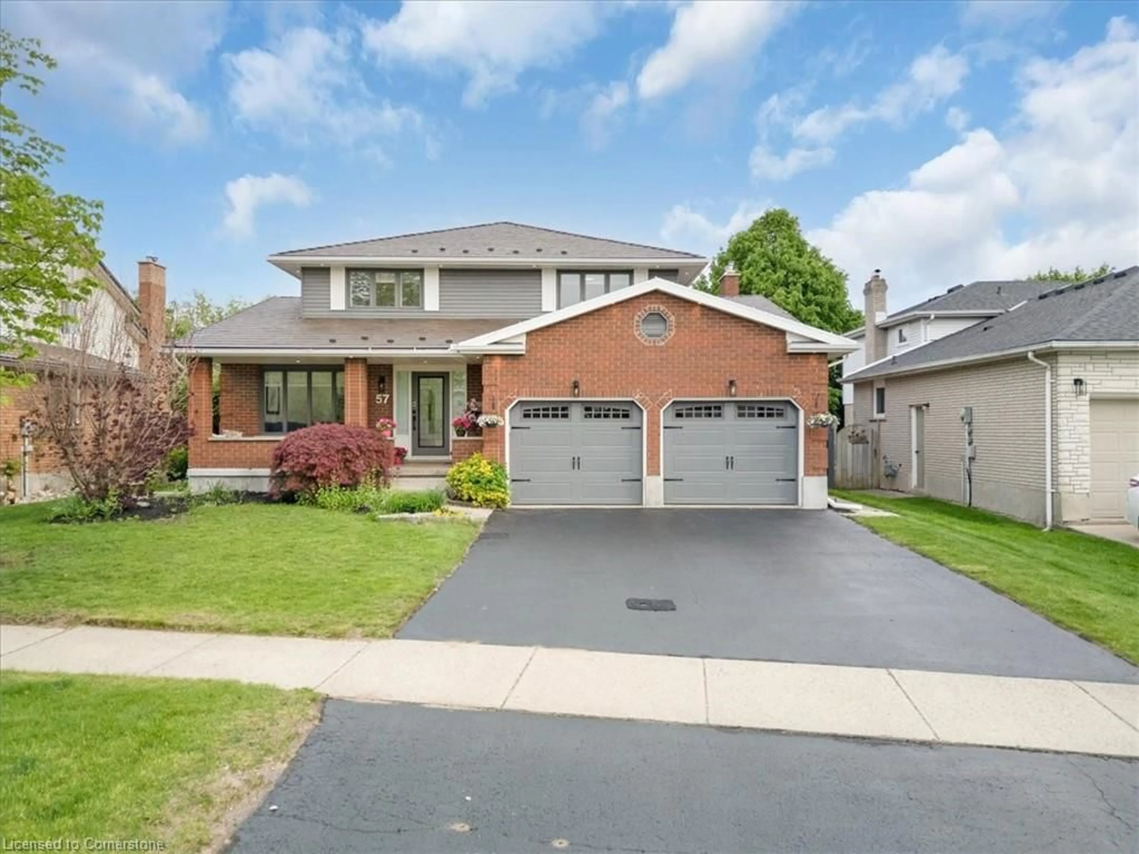 Home with brick exterior material, street for 57 Springmount Dr, Kitchener Ontario N2A 3V2