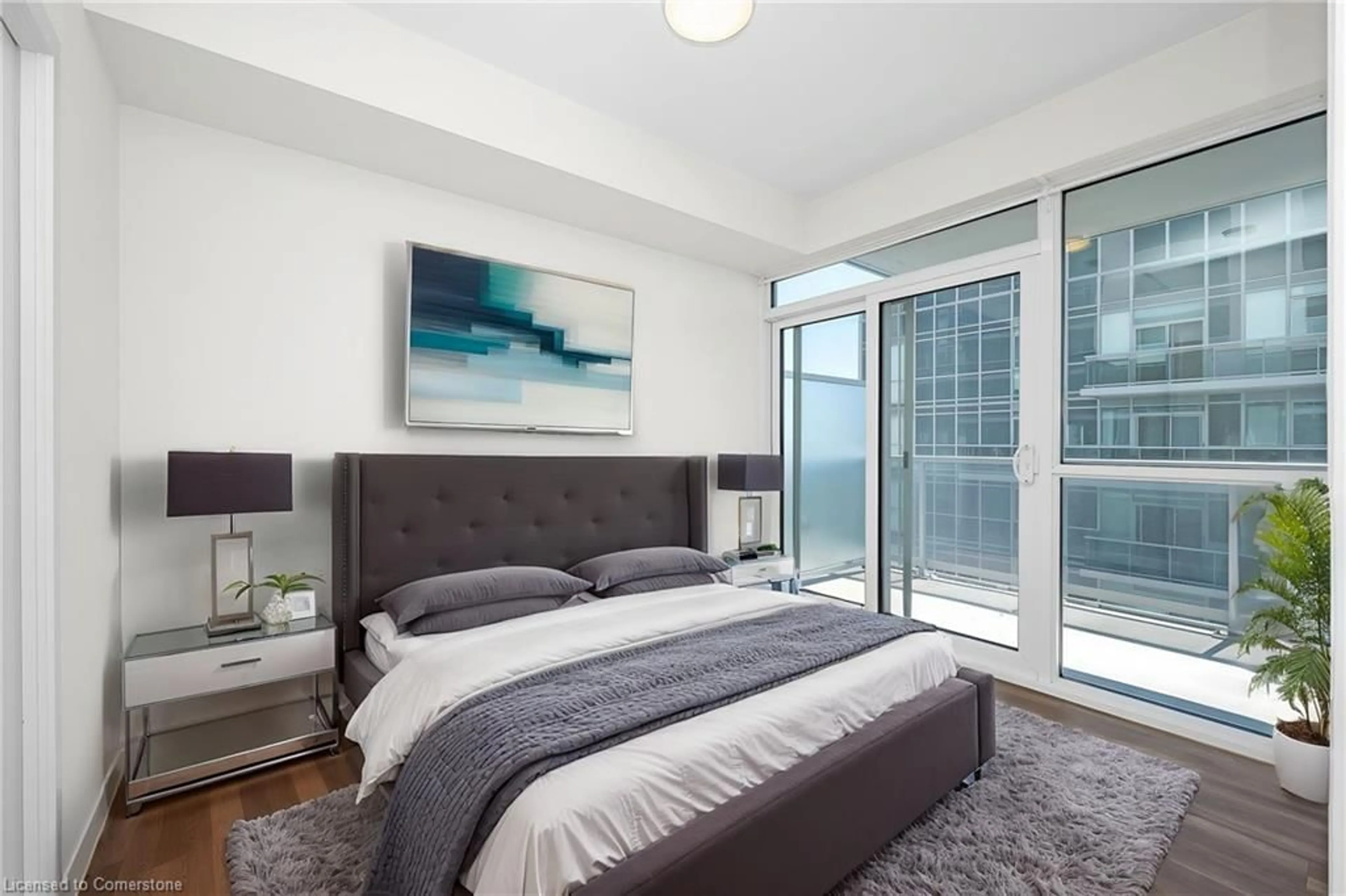 Bedroom with bed, unknown for 2087 Fairview St #1908, Burlington Ontario L7R 0E5
