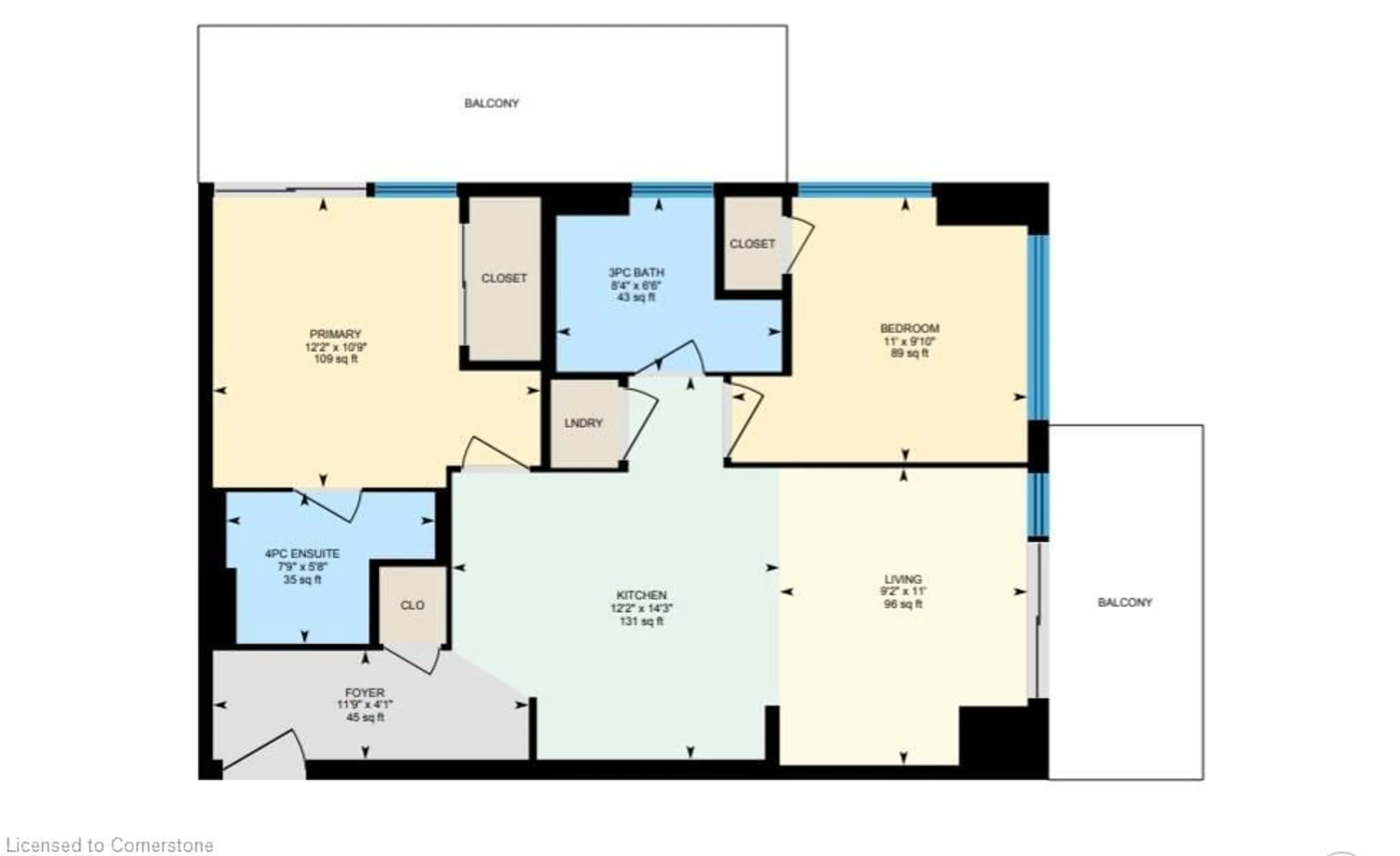 Floor plan for 2087 Fairview St #1908, Burlington Ontario L7R 0E5