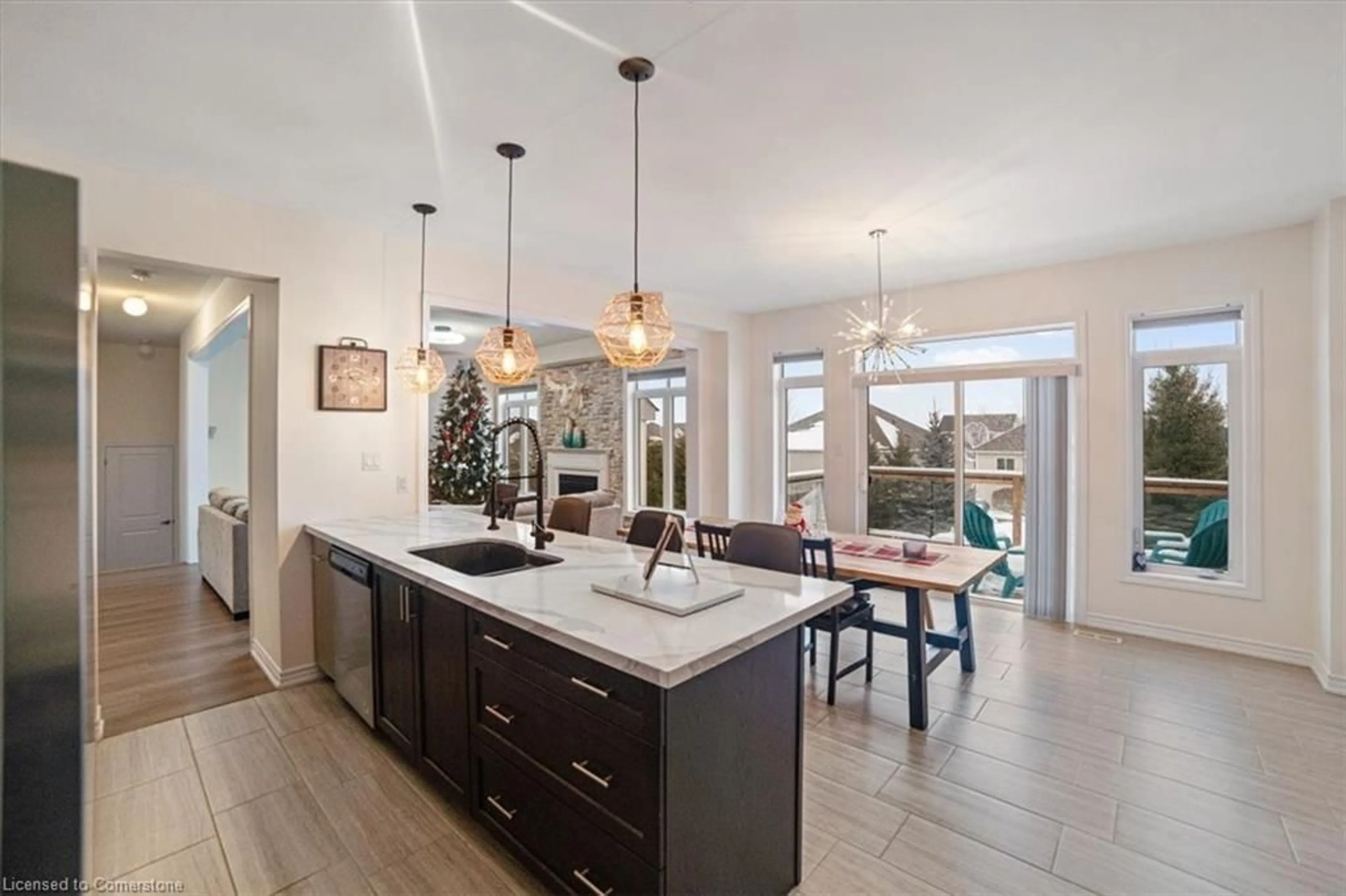 Open concept kitchen, ceramic/tile floor for 211 Lia Dr, Stayner Ontario L0M 1S0