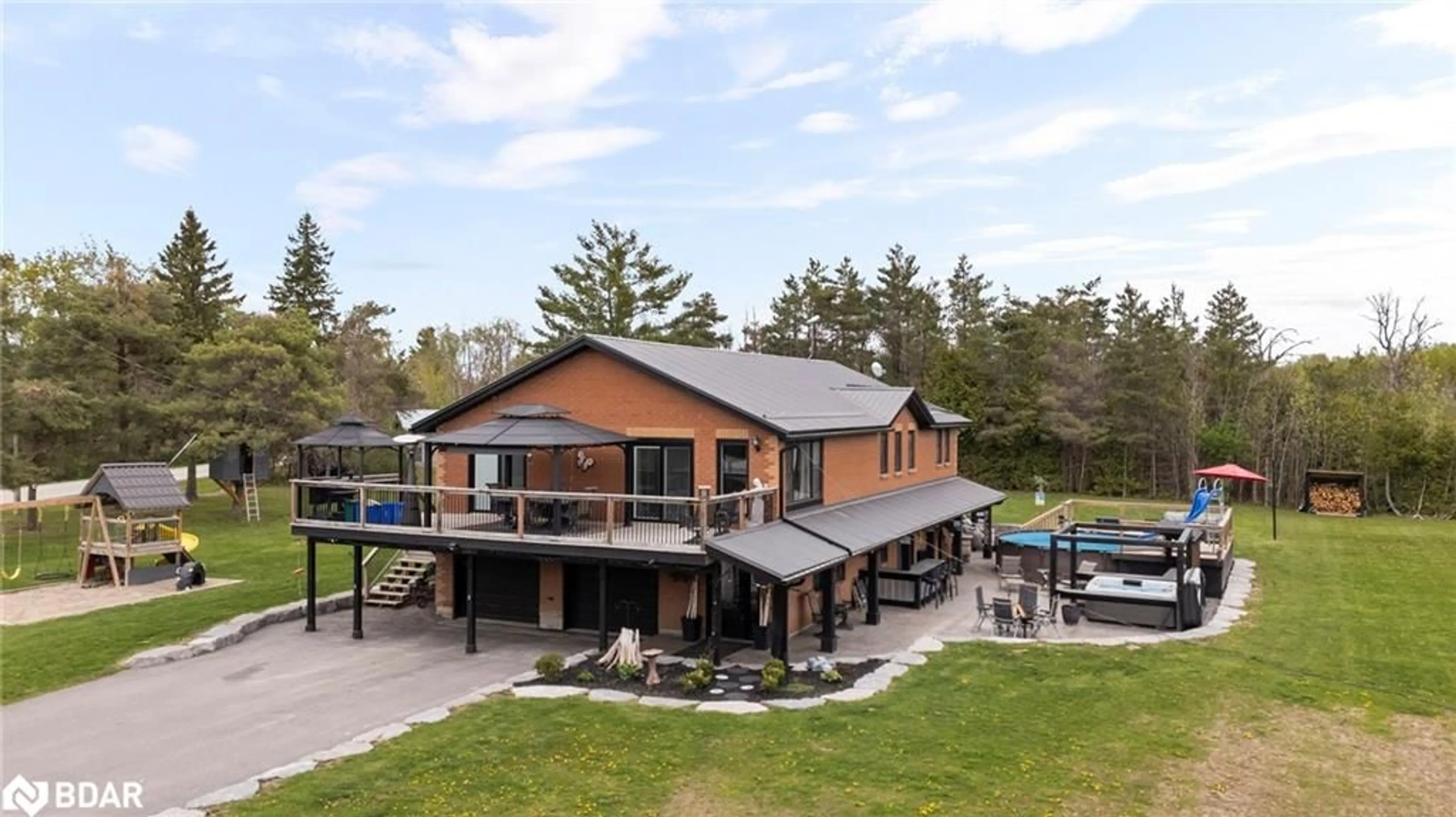 Patio, water/lake/river/ocean view for 48 Campbell Beach Rd, Brechin Ontario L0K 1B0