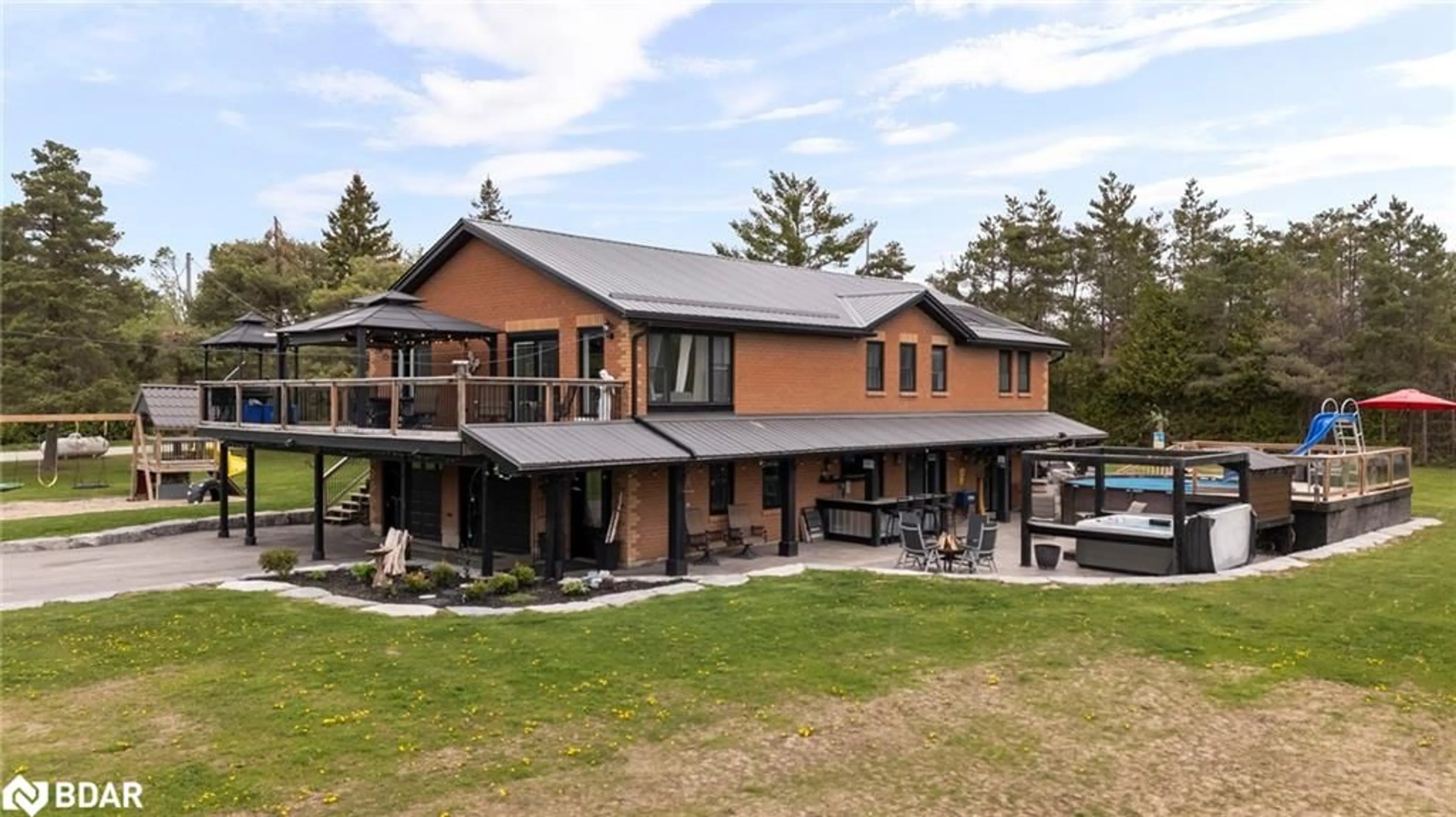 A pic from outside/outdoor area/front of a property/back of a property/a pic from drone, unknown for 48 Campbell Beach Rd, Brechin Ontario L0K 1B0