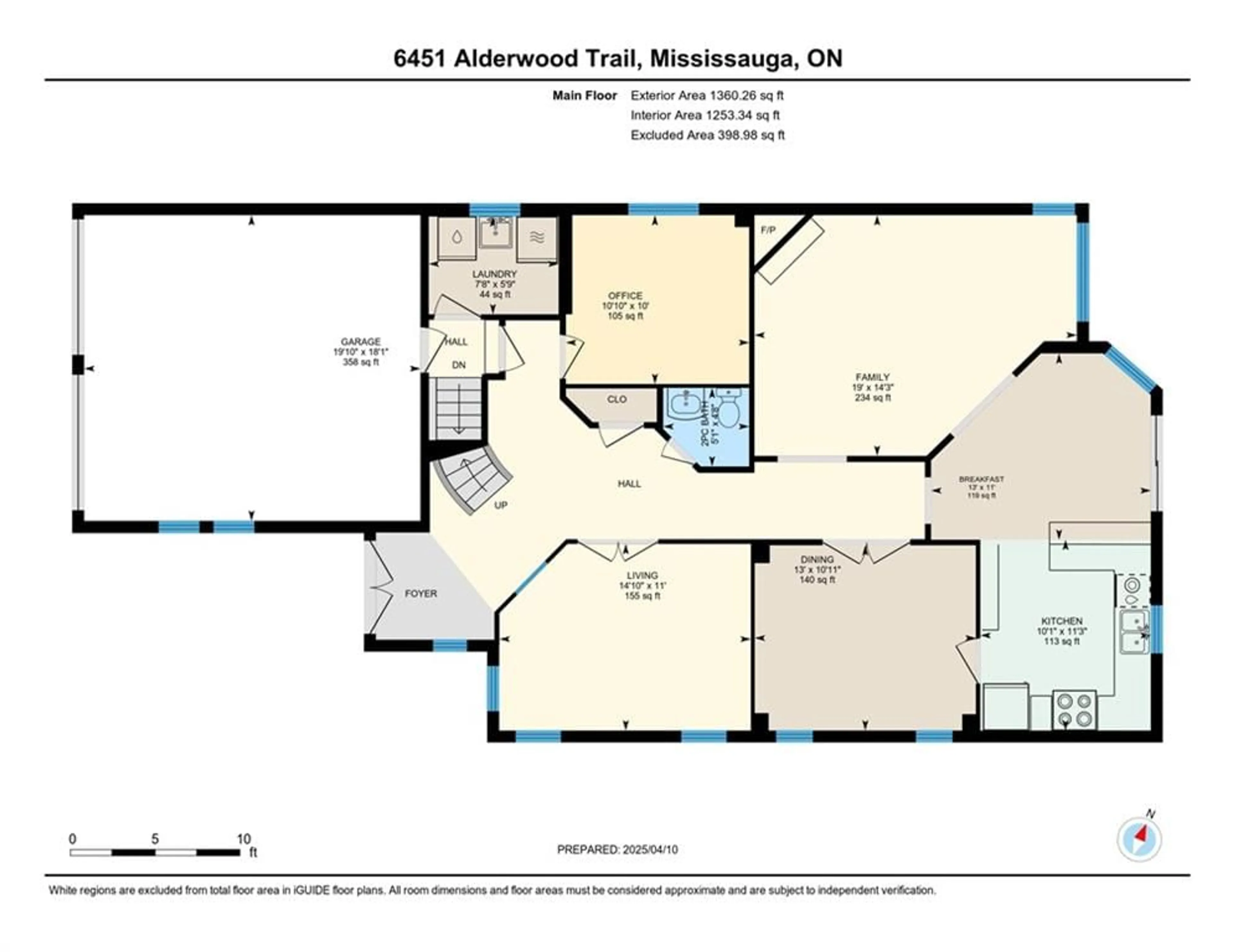 Floor plan for 6451 Alderwood Trail, Mississauga Ontario L5N 6W5