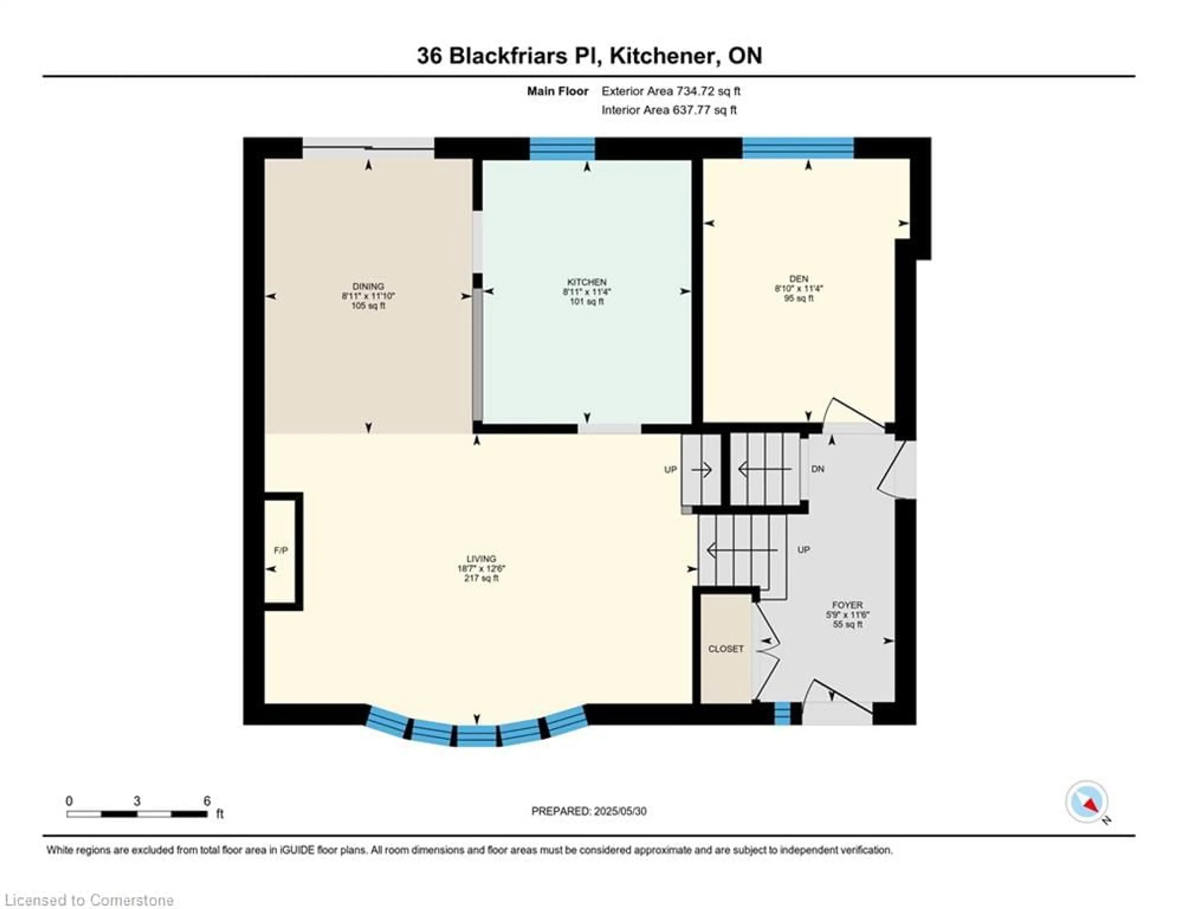 Floor plan for 36 Blackfriars Pl, Kitchener Ontario N2A 1M5