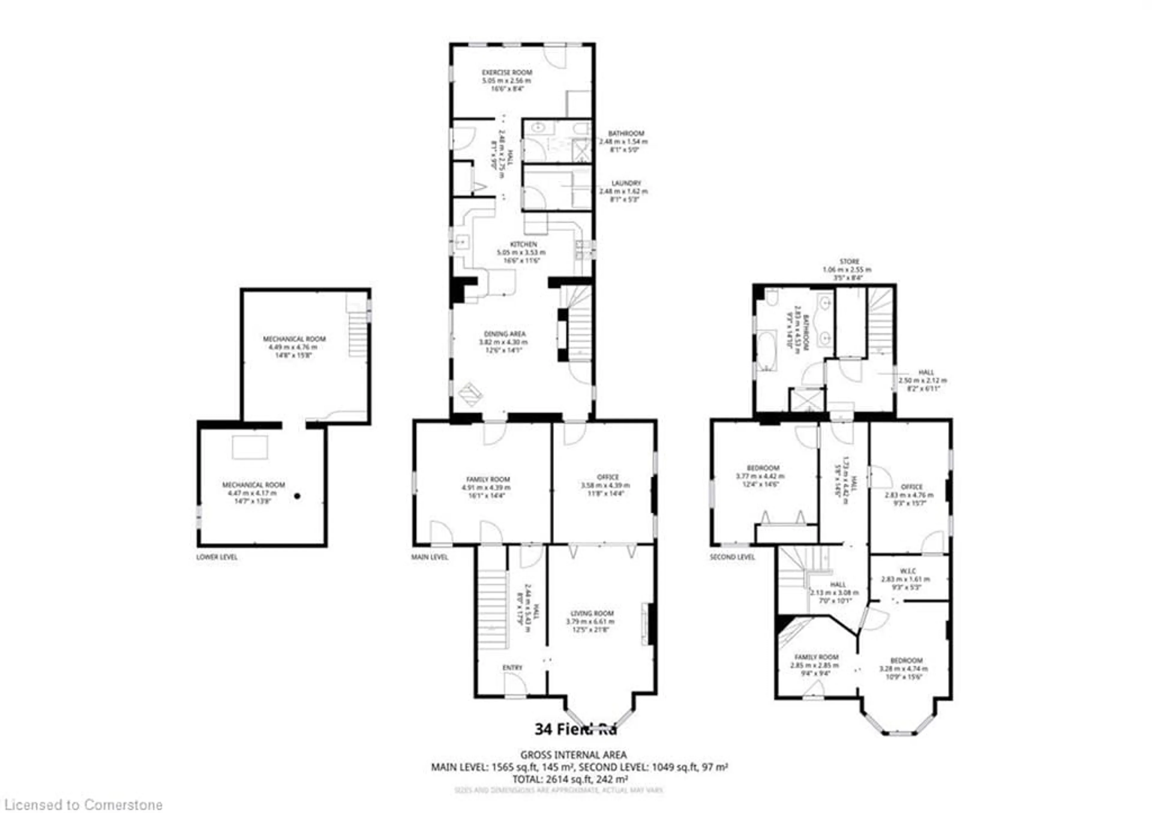 Floor plan for 34 Field Rd, Hamilton Ontario L0R 1R0