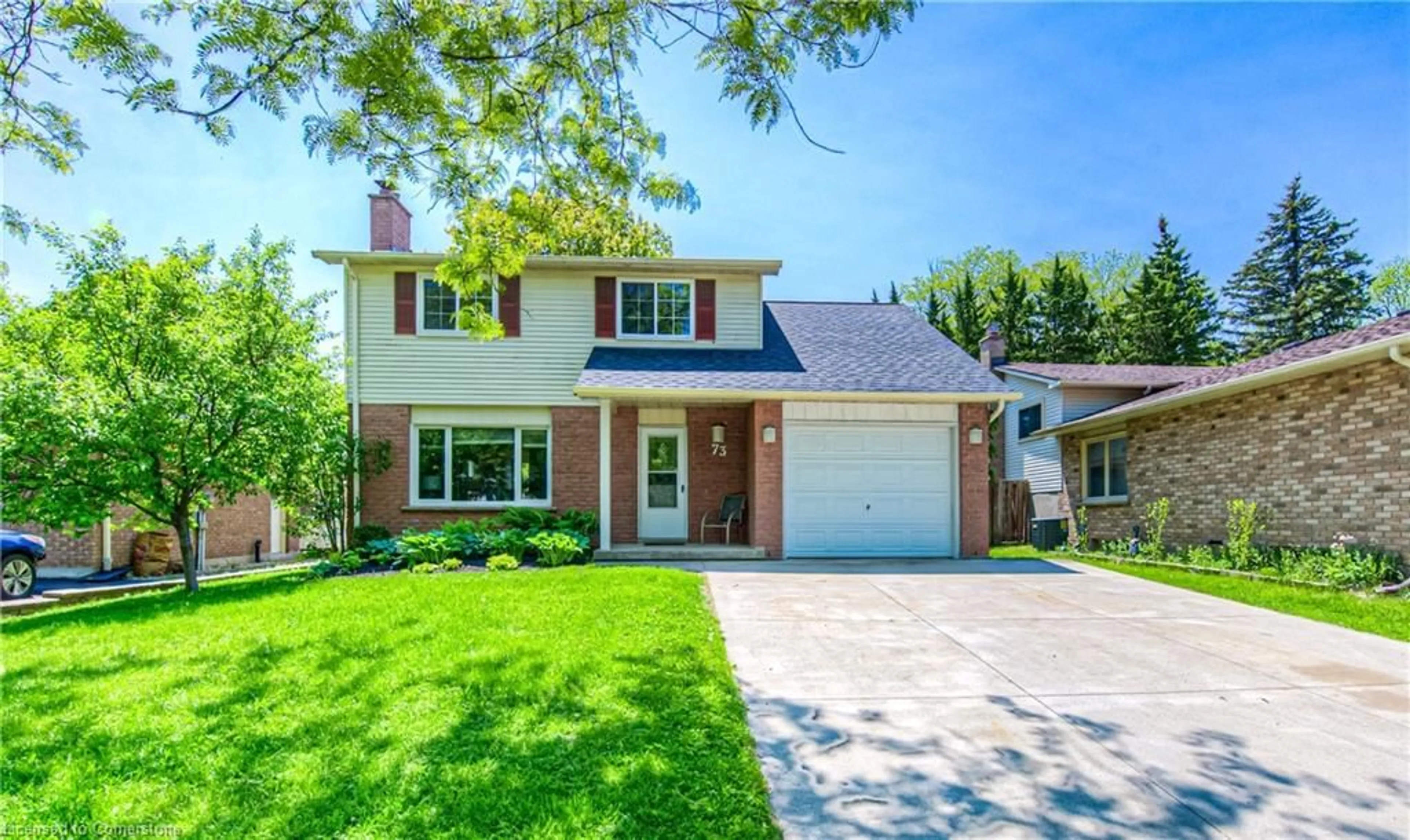 Home with brick exterior material, street for 73 Mayfield Ave, Waterloo Ontario N2J 3R9