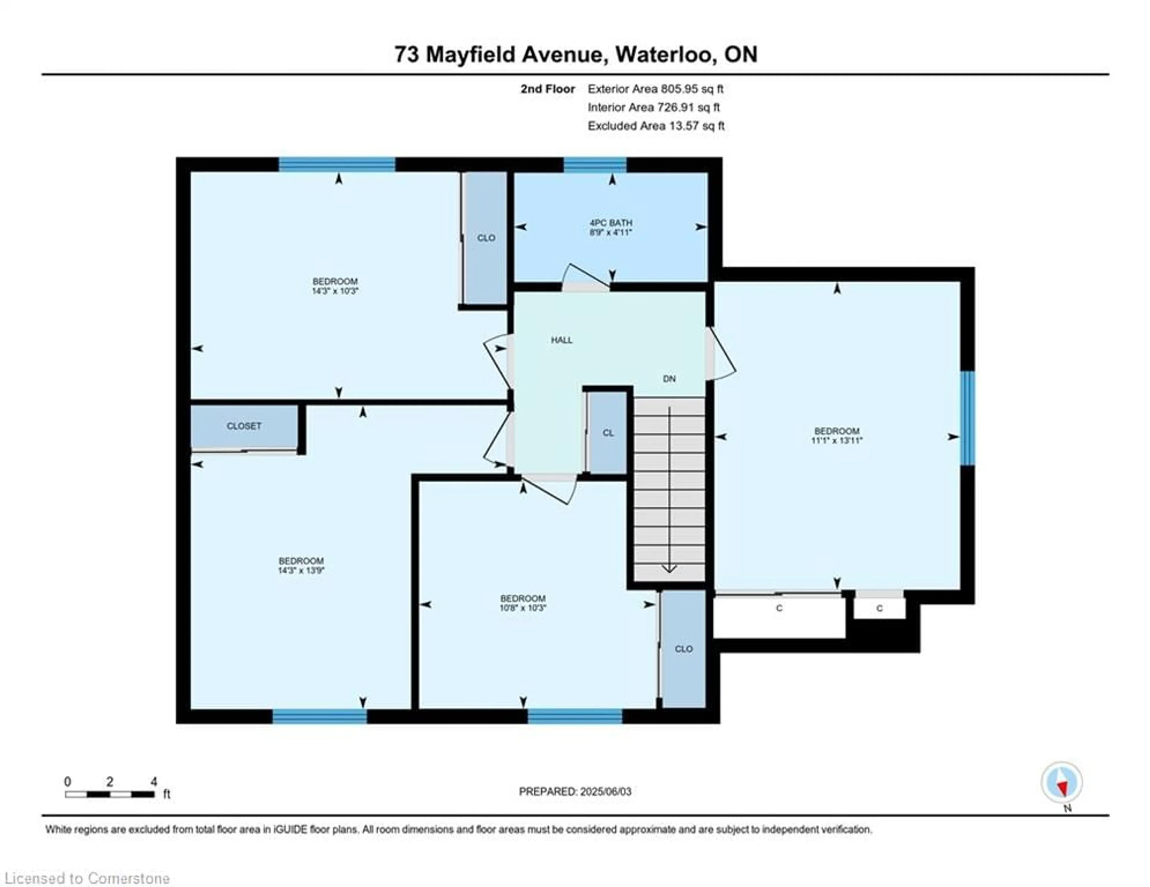 Floor plan for 73 Mayfield Ave, Waterloo Ontario N2J 3R9