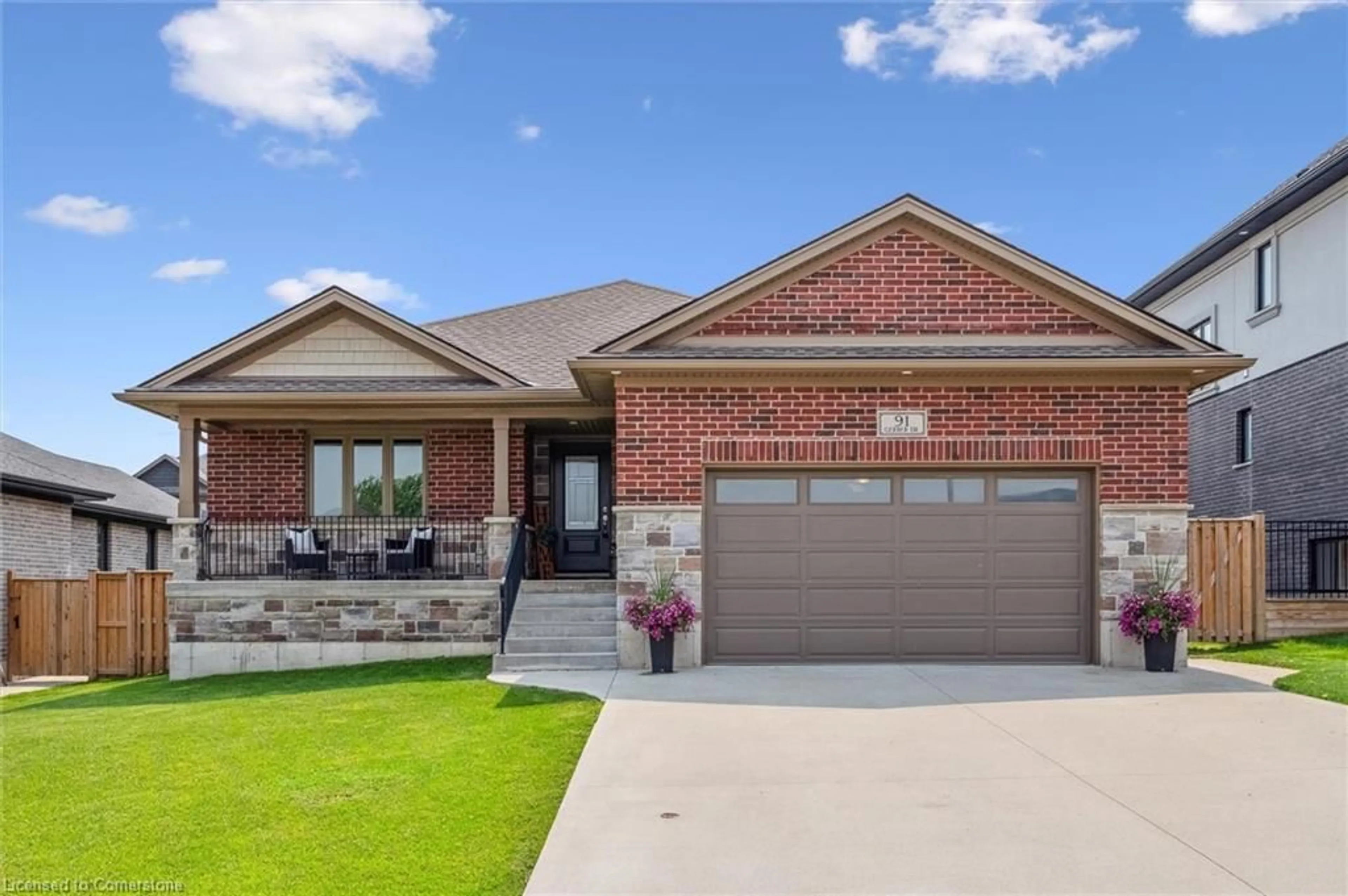 Home with brick exterior material, street for 91 Gerber Dr, Milverton Ontario N0K 1M0