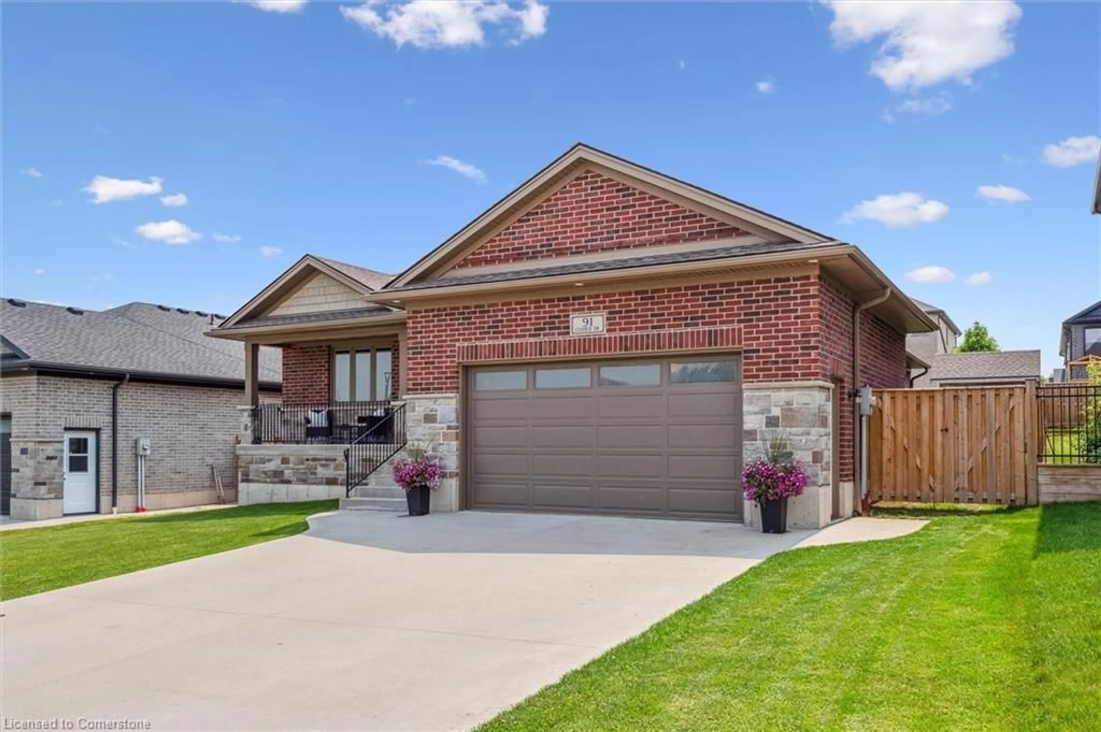 Home with brick exterior material, street for 91 Gerber Dr, Milverton Ontario N0K 1M0
