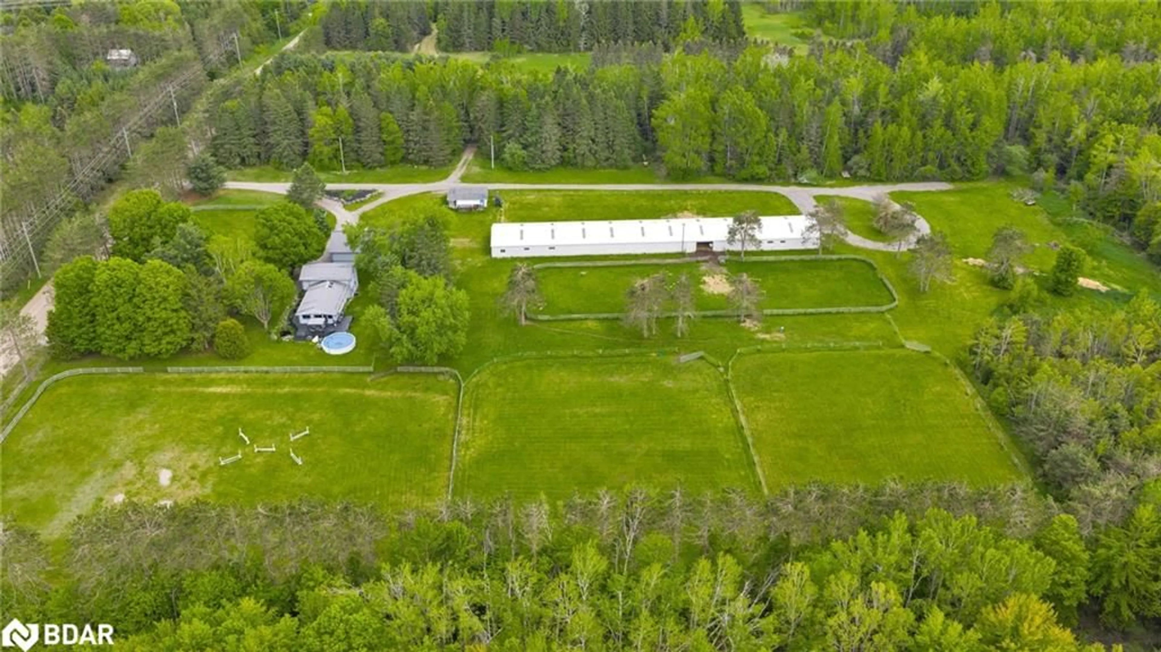 A pic from outside/outdoor area/front of a property/back of a property/a pic from drone, building for 1398 Old Second Road North Rd, Springwater Ontario L0L 2K0