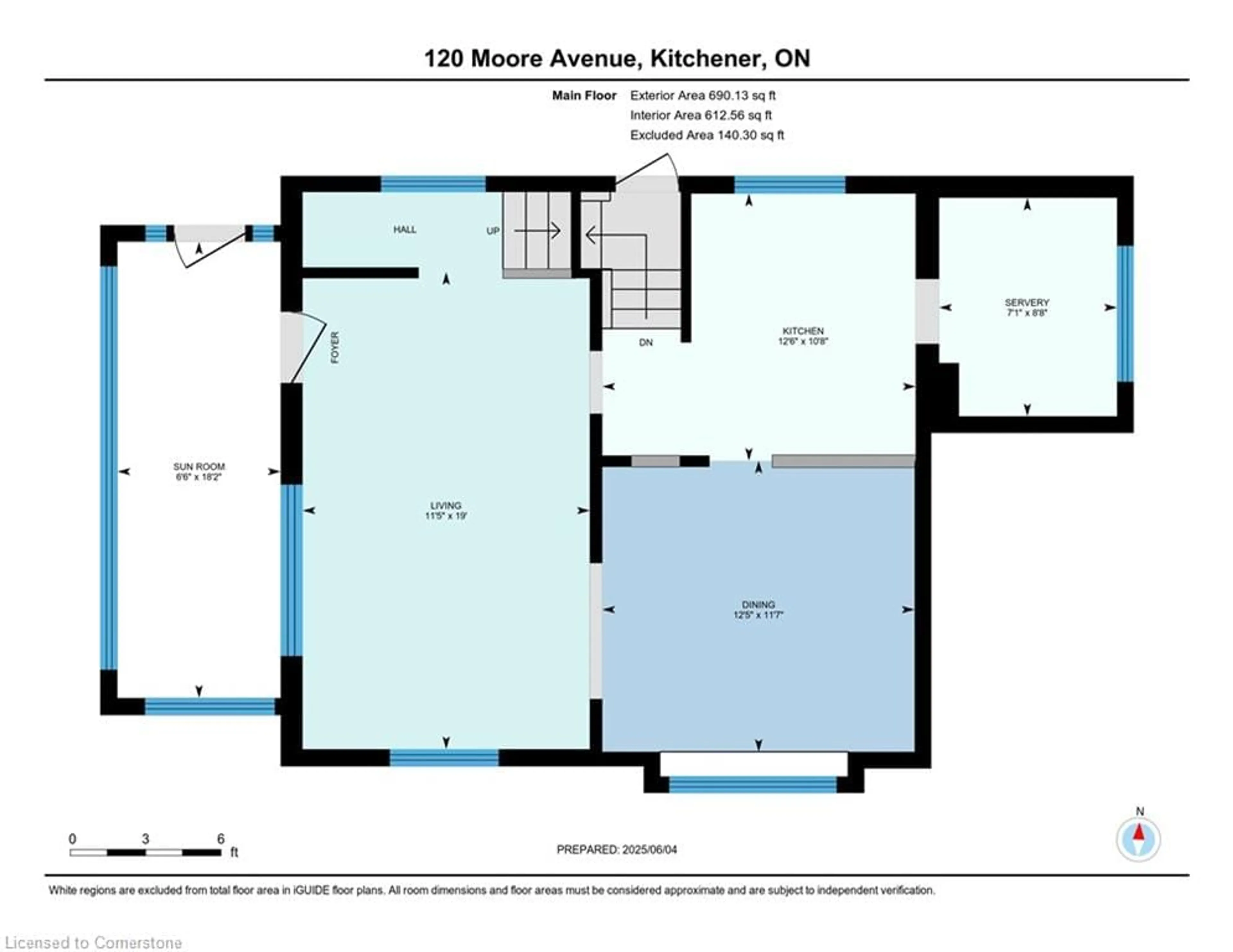 Floor plan for 120 Moore Ave, Kitchener Ontario N2H 3S7