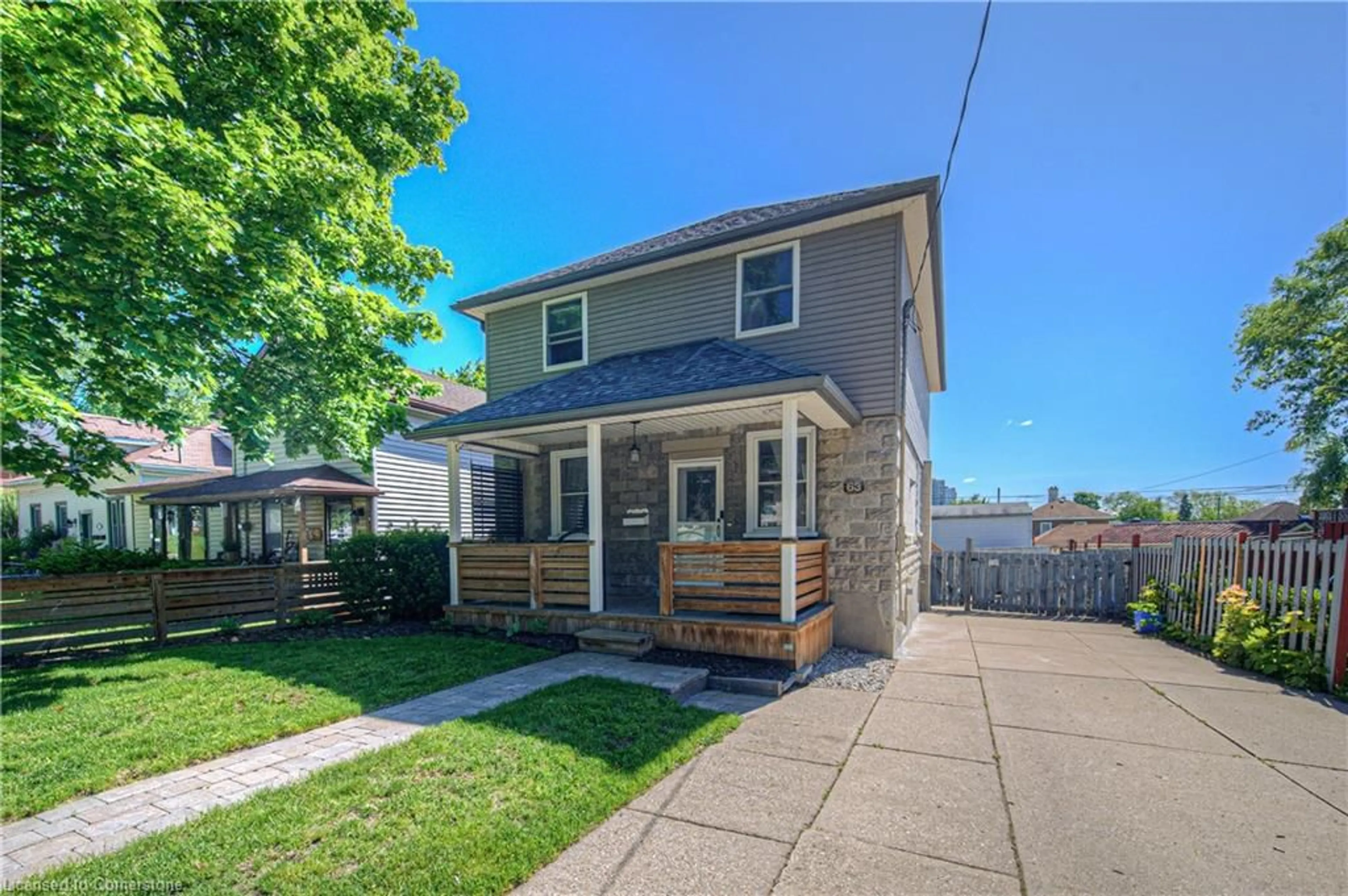 Home with vinyl exterior material, street for 63 Forest Rd, Cambridge Ontario N1S 3B4