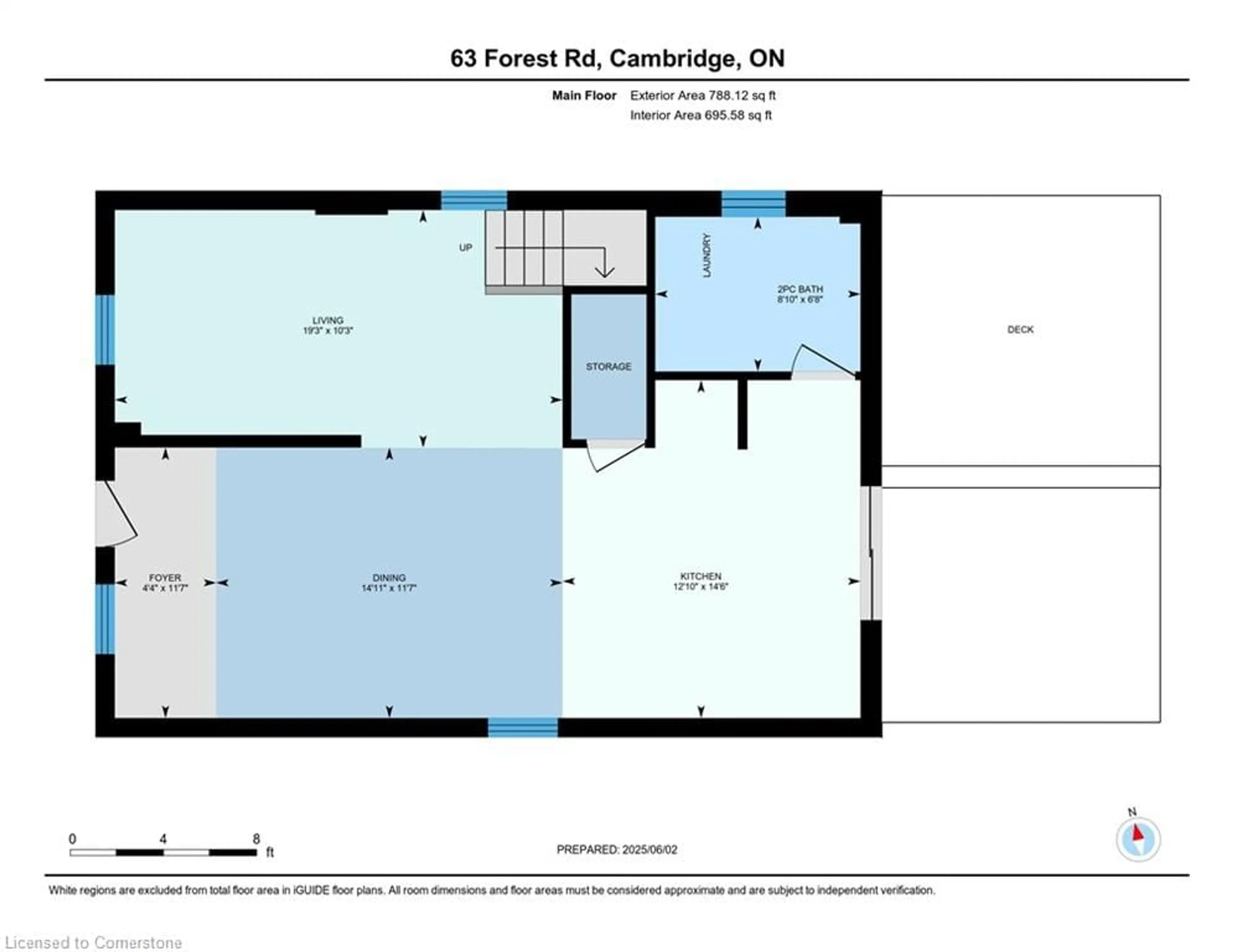 Floor plan for 63 Forest Rd, Cambridge Ontario N1S 3B4