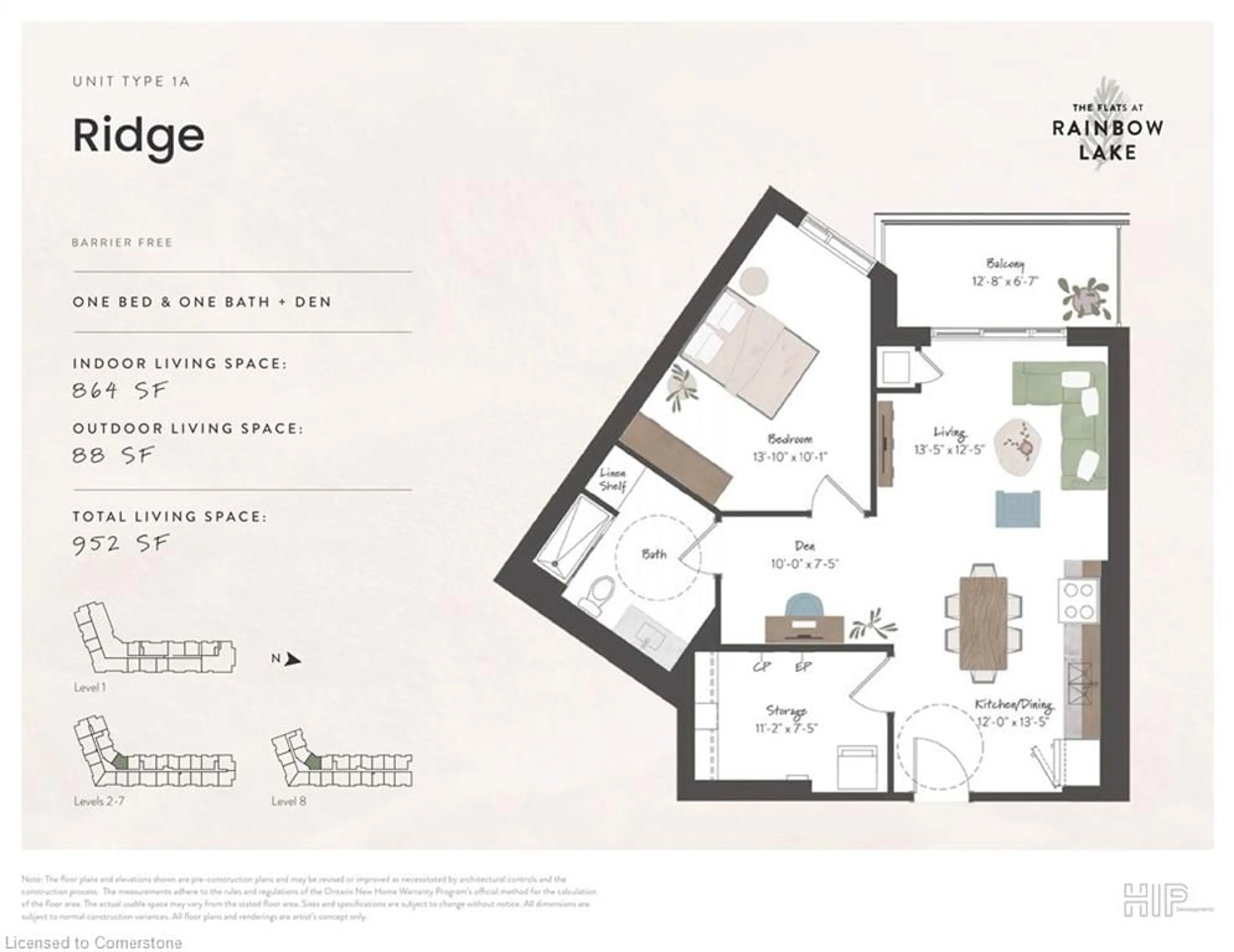 Floor plan for 525 New Dundee Rd #806, Kitchener Ontario N2P 0K8