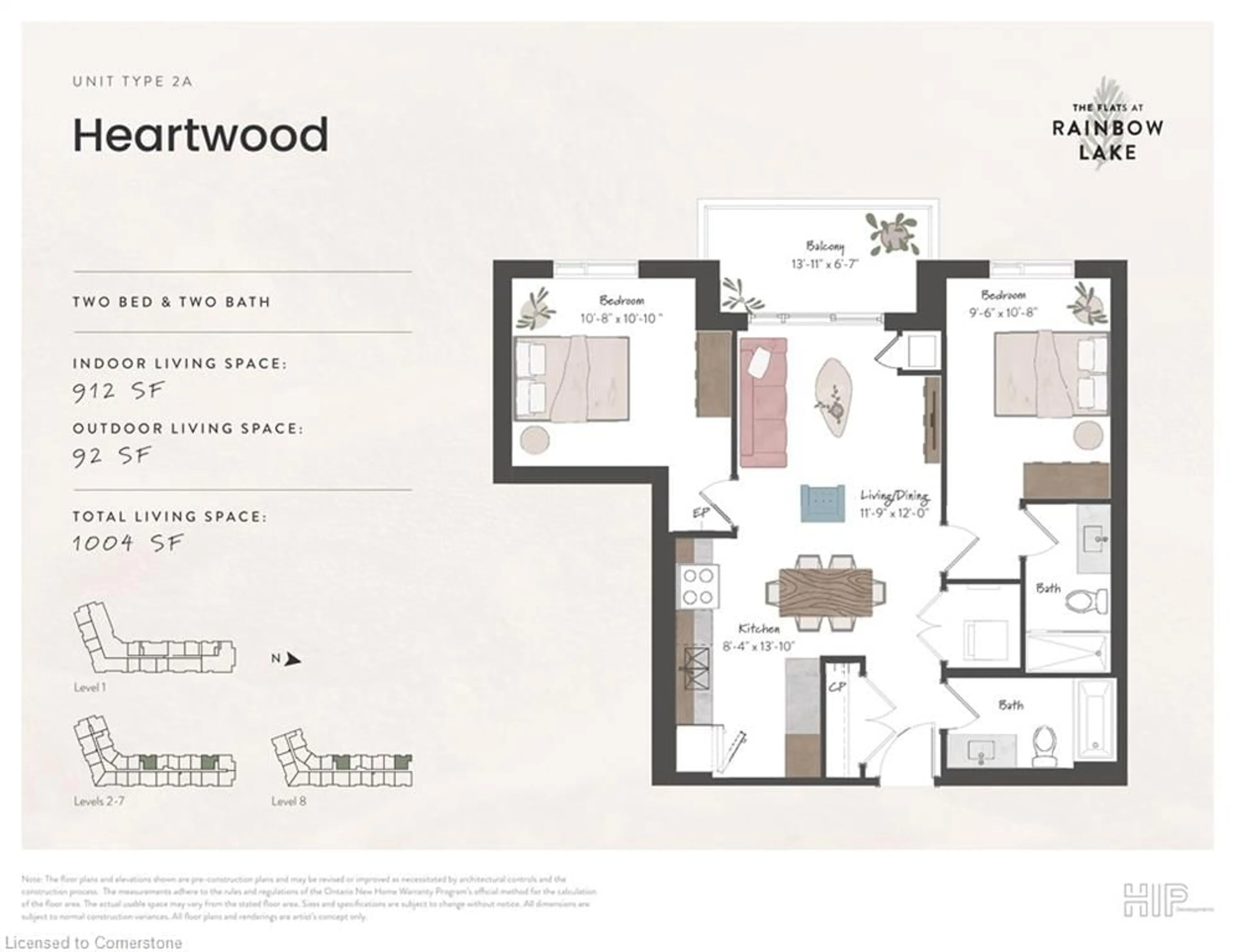 Floor plan for 525 New Dundee Rd #512, Kitchener Ontario N2P 0K8