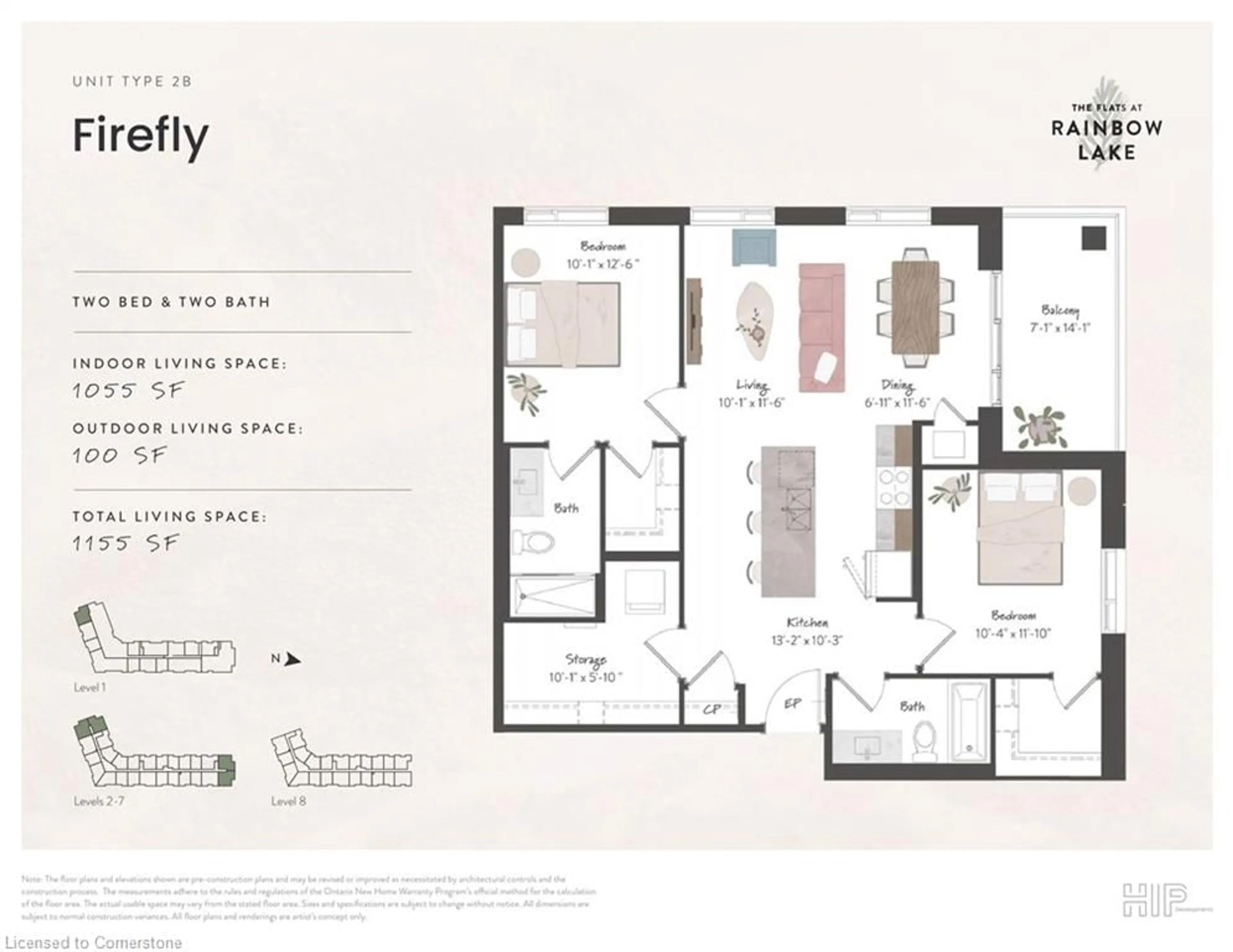 Floor plan for 525 New Dundee Rd #424, Kitchener Ontario N2P 0K8