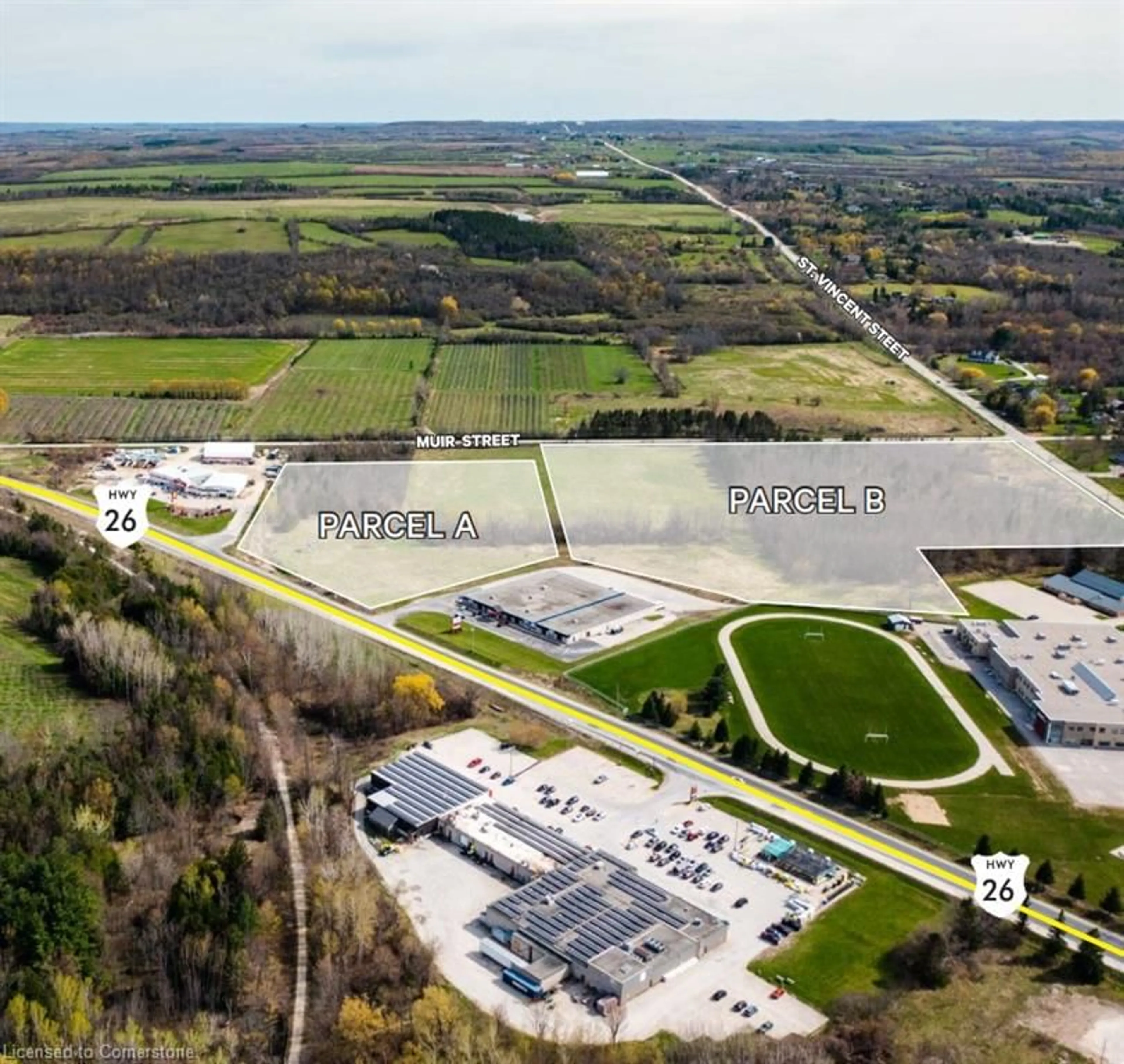 A pic from outside/outdoor area/front of a property/back of a property/a pic from drone, unknown for N/A Highway 26, Meaford Ontario N4L 1A5