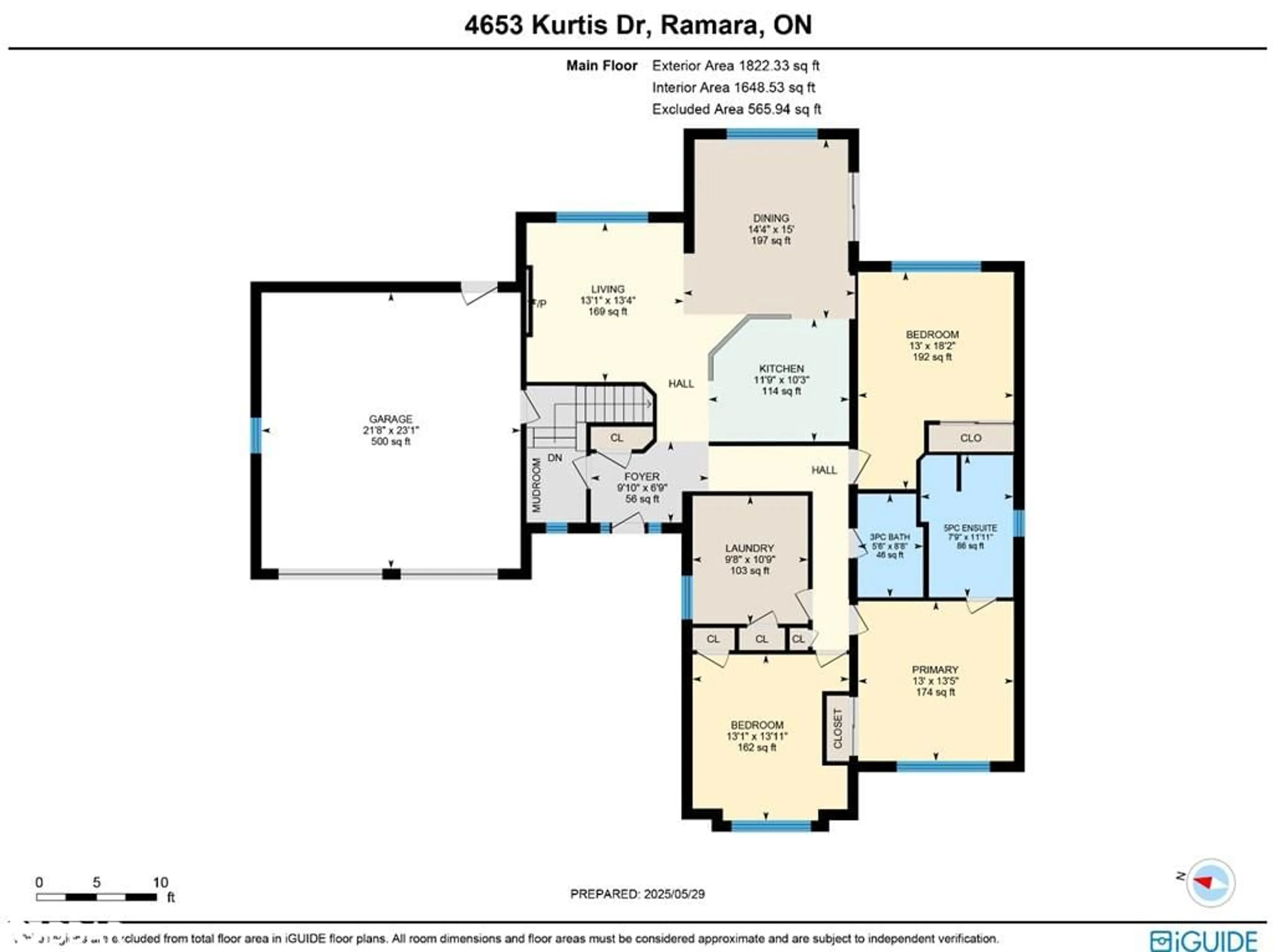 Floor plan for 4653 Kurtis Dr, Ramara Ontario L3V 0K8