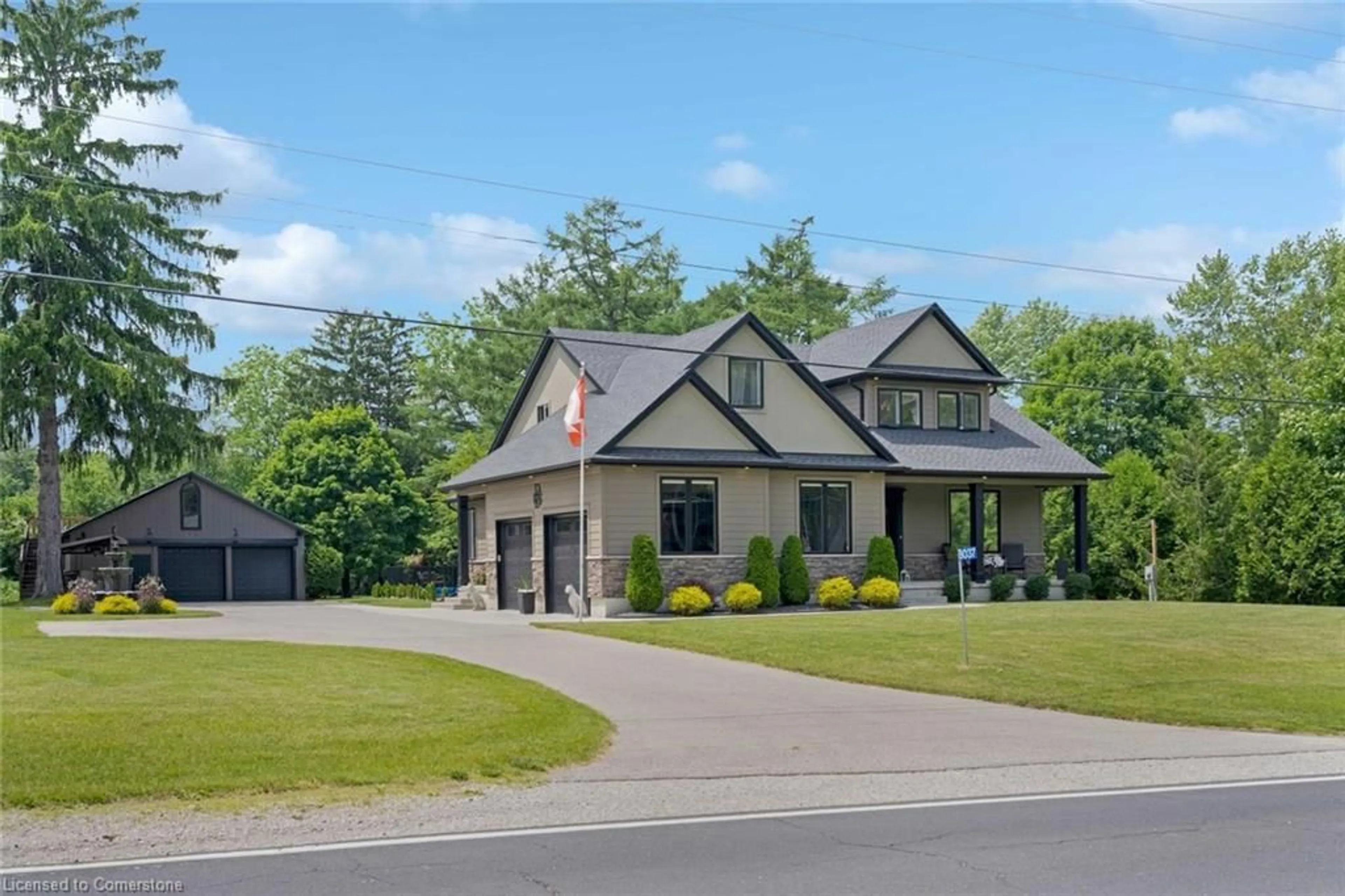 Home with vinyl exterior material, street for 8037 Springwater Rd, Aylmer Ontario N5H 2R4