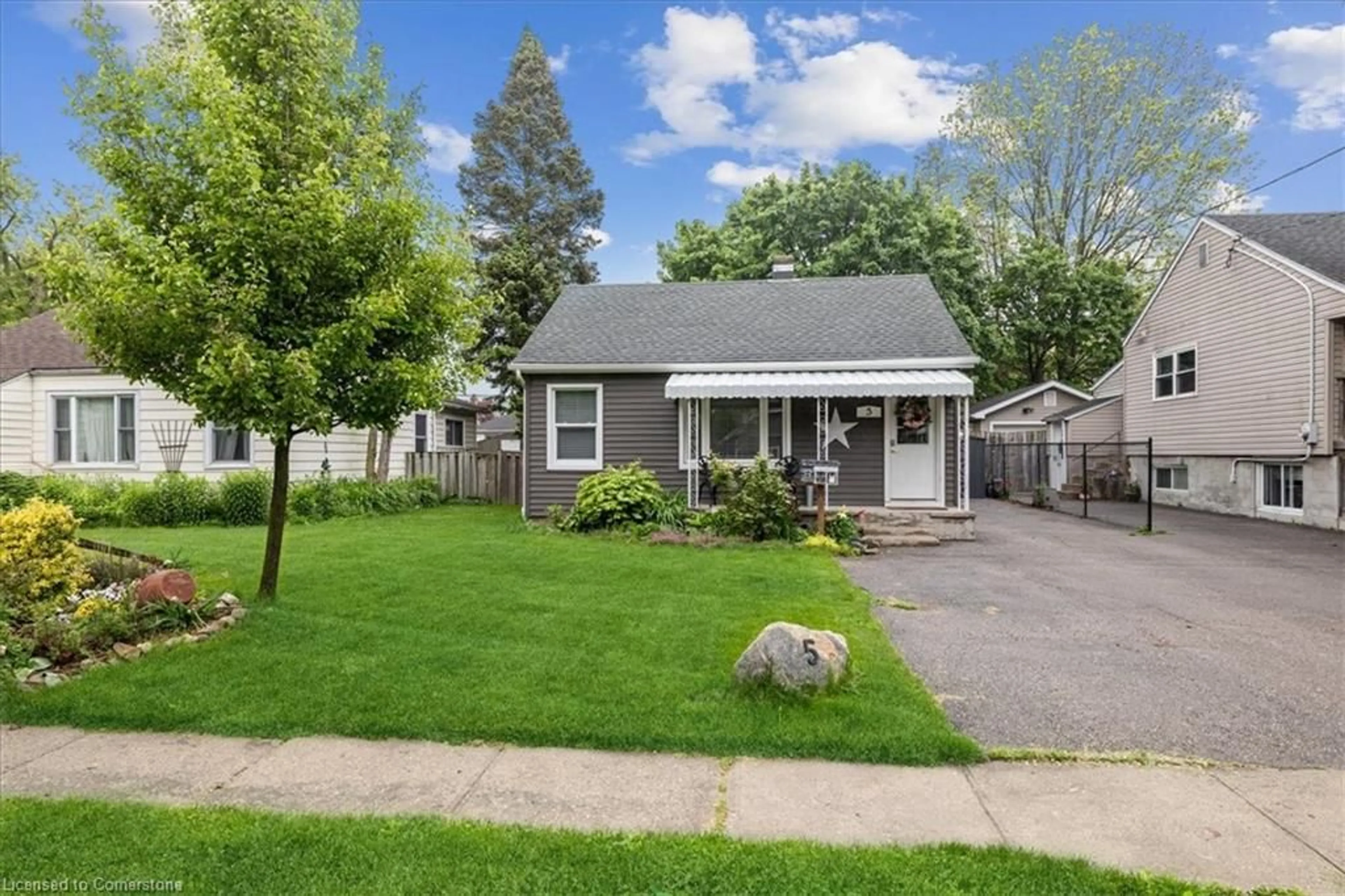 Home with vinyl exterior material, street for 5 Vimy St, Cambridge Ontario N1R 4N5