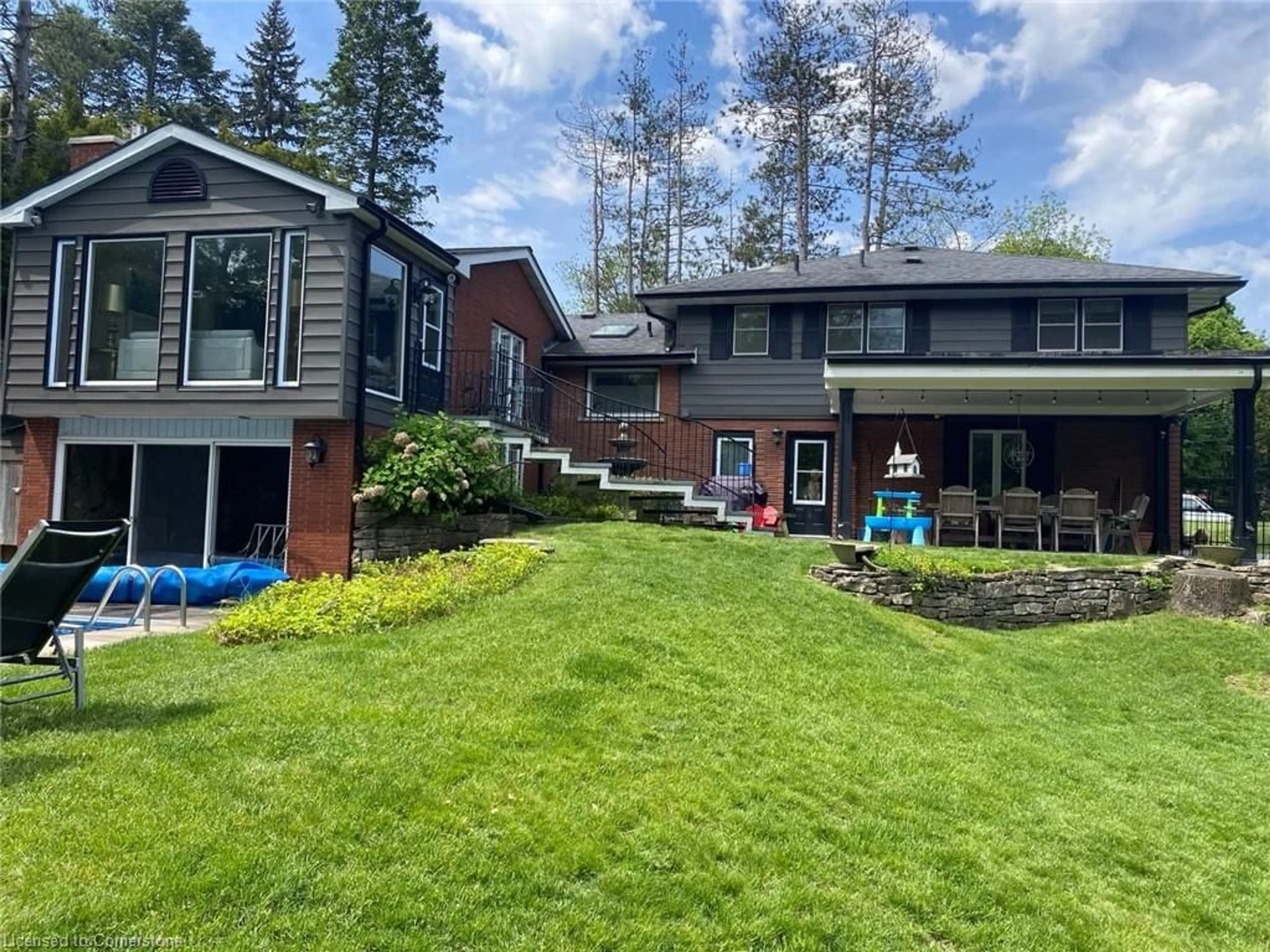 A pic from outside/outdoor area/front of a property/back of a property/a pic from drone, unknown for 63 Cait Crt, Ancaster Ontario L5G 1M3