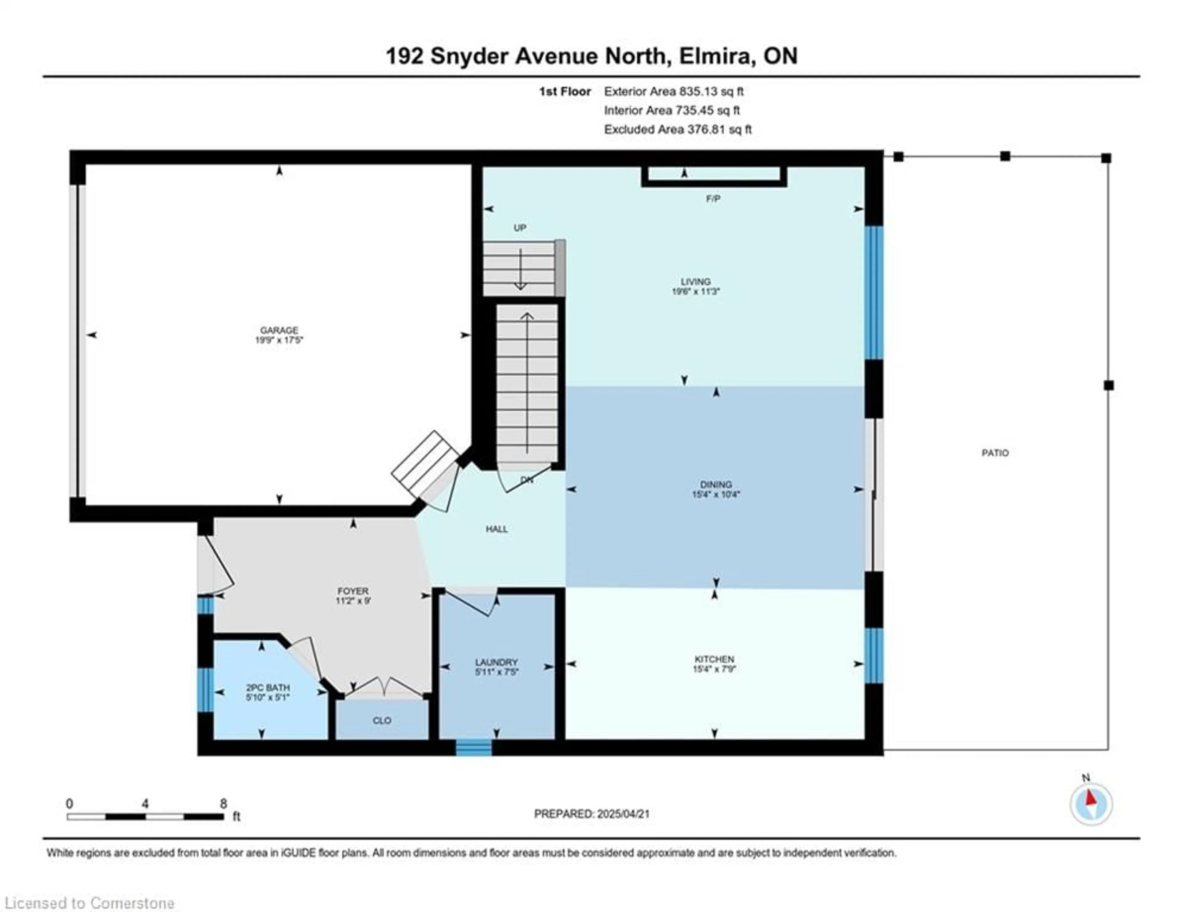 Floor plan for 192 Snyder Ave, Elmira Ontario N3B 0C9