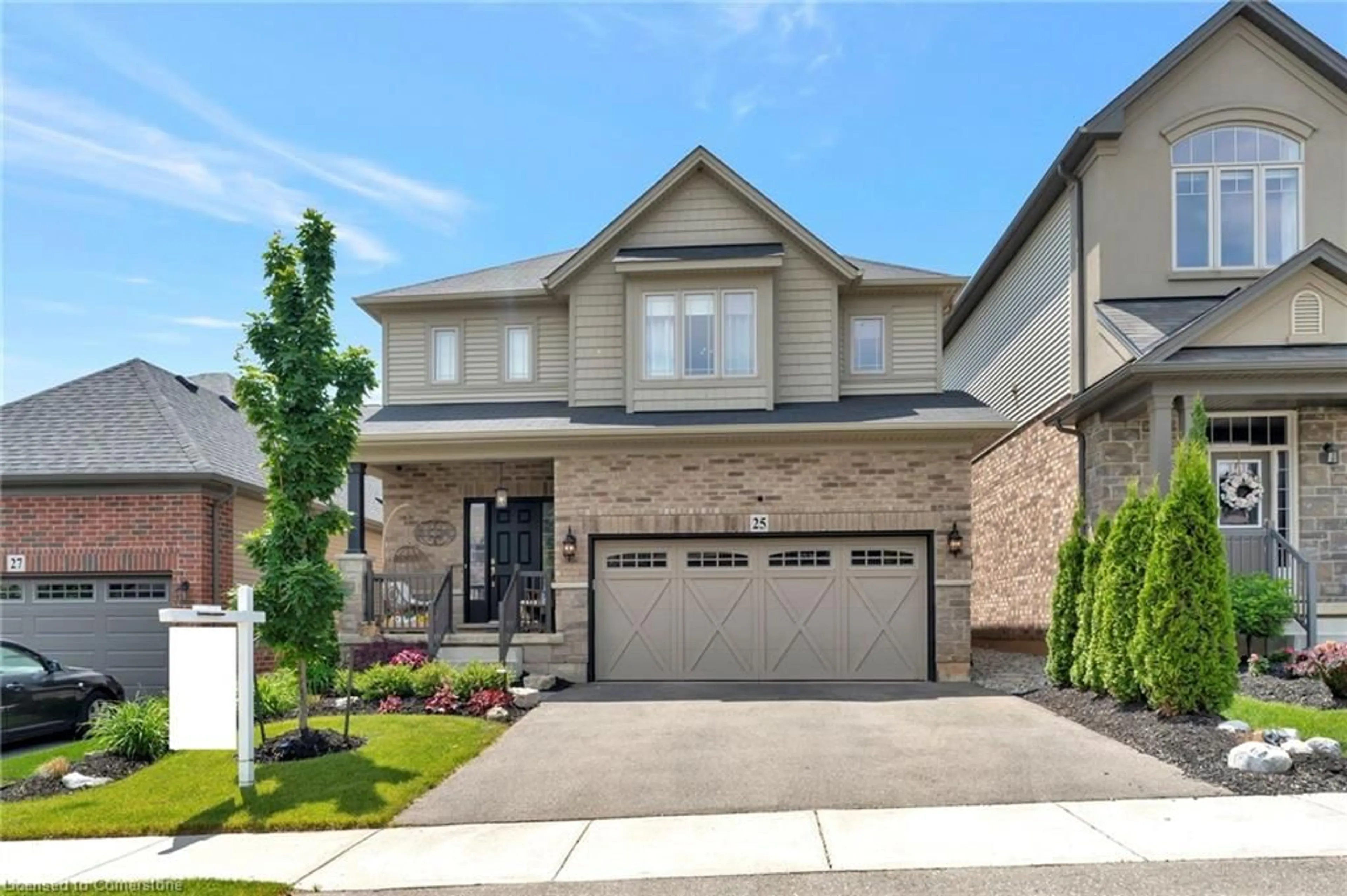 Home with brick exterior material, street for 25 Vic Chambers Pl, Paris Ontario N3L 3Z9