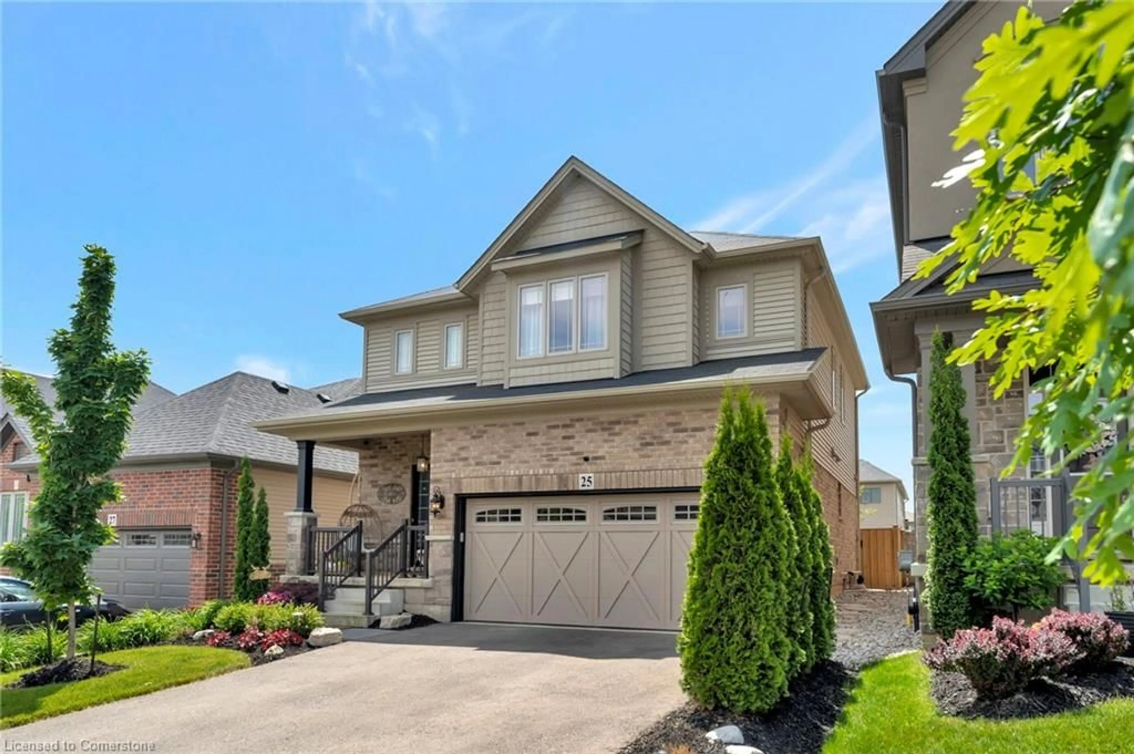 Home with brick exterior material, street for 25 Vic Chambers Pl, Paris Ontario N3L 3Z9