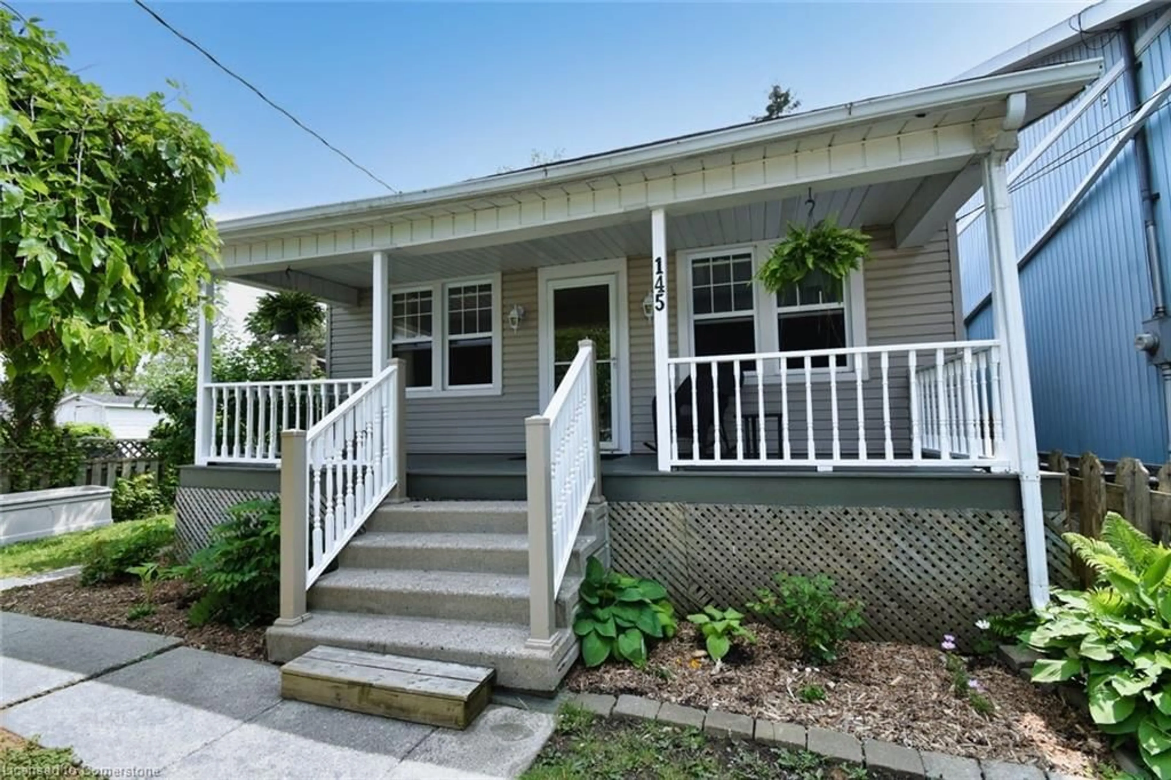 Home with vinyl exterior material, street for 145 Orkney St, Caledonia Ontario N3W 1C5