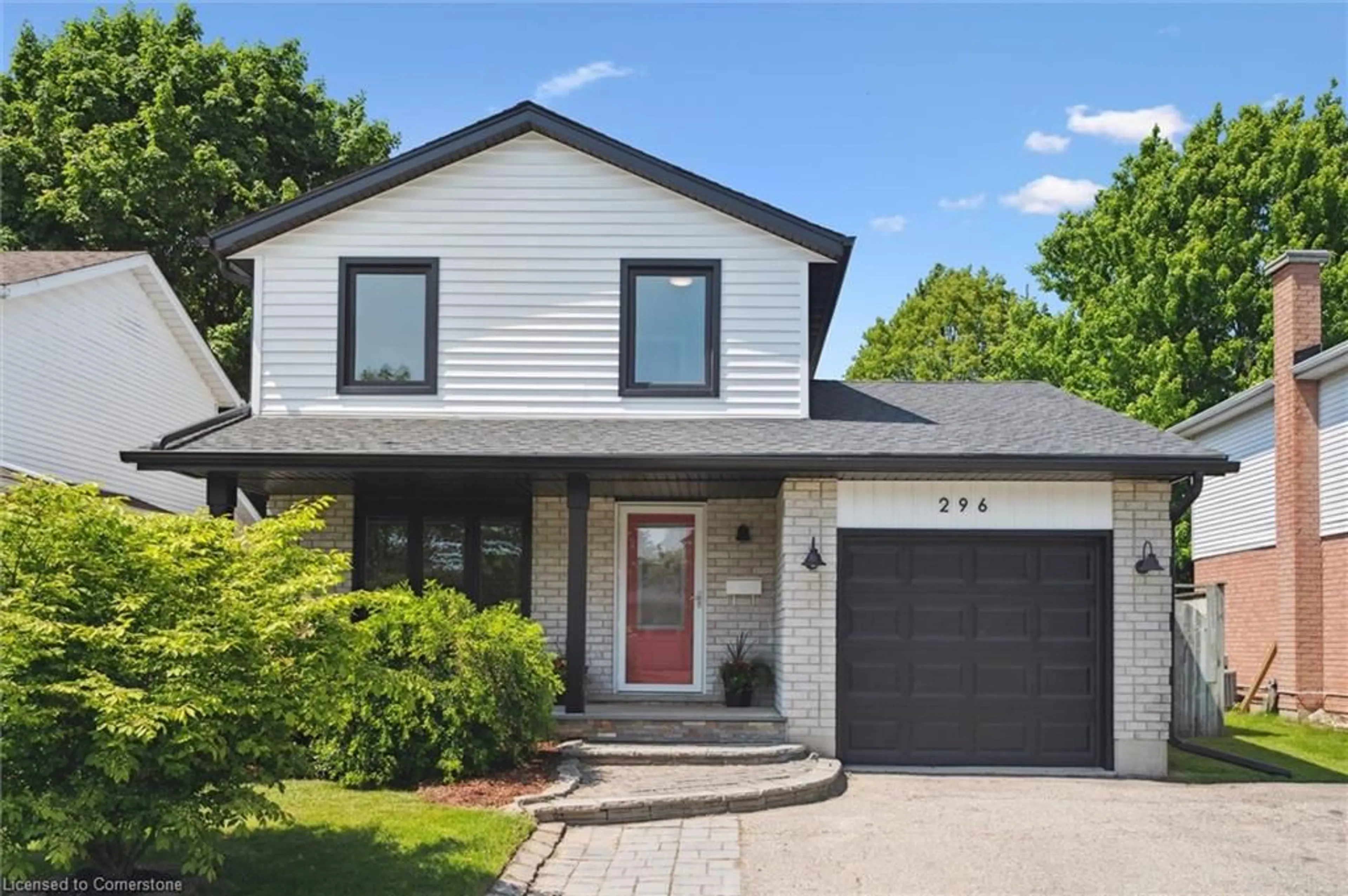 Home with vinyl exterior material, street for 296 Conservation Dr, Waterloo Ontario N2V 1V5
