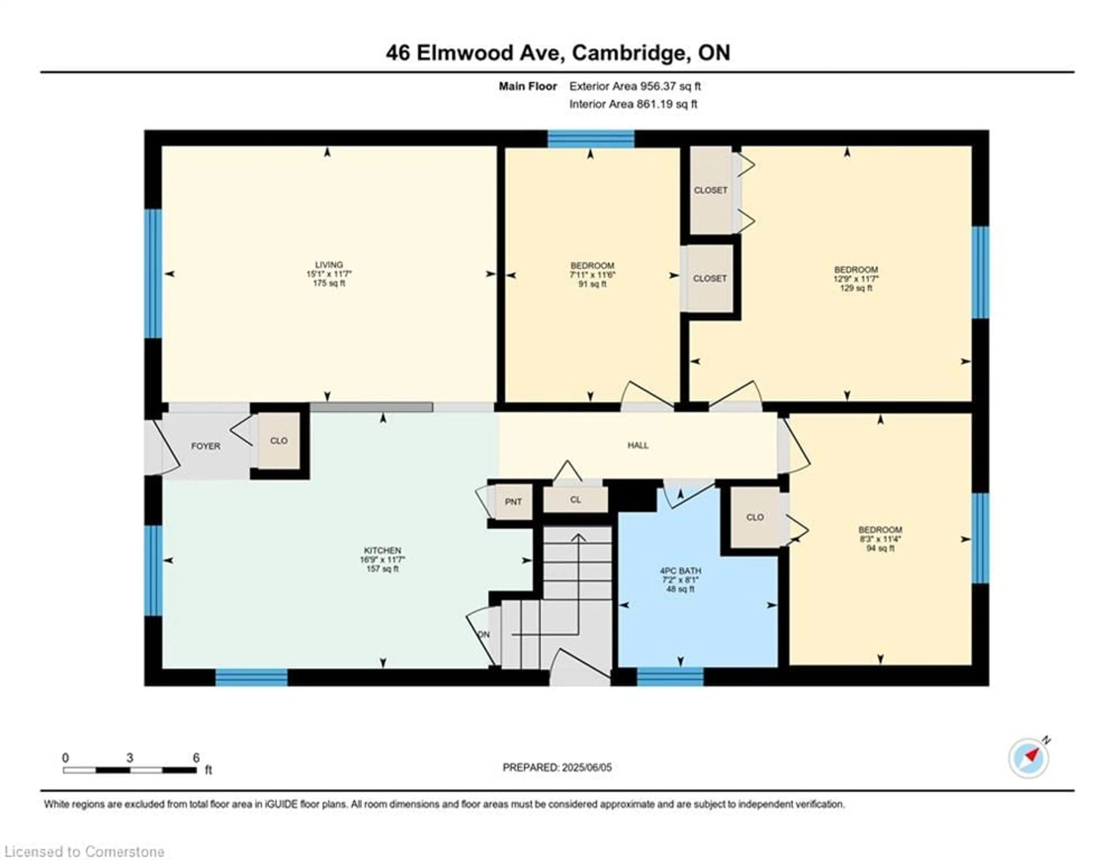 Floor plan for 46 Elmwood Ave, Cambridge Ontario N1R 4Y2