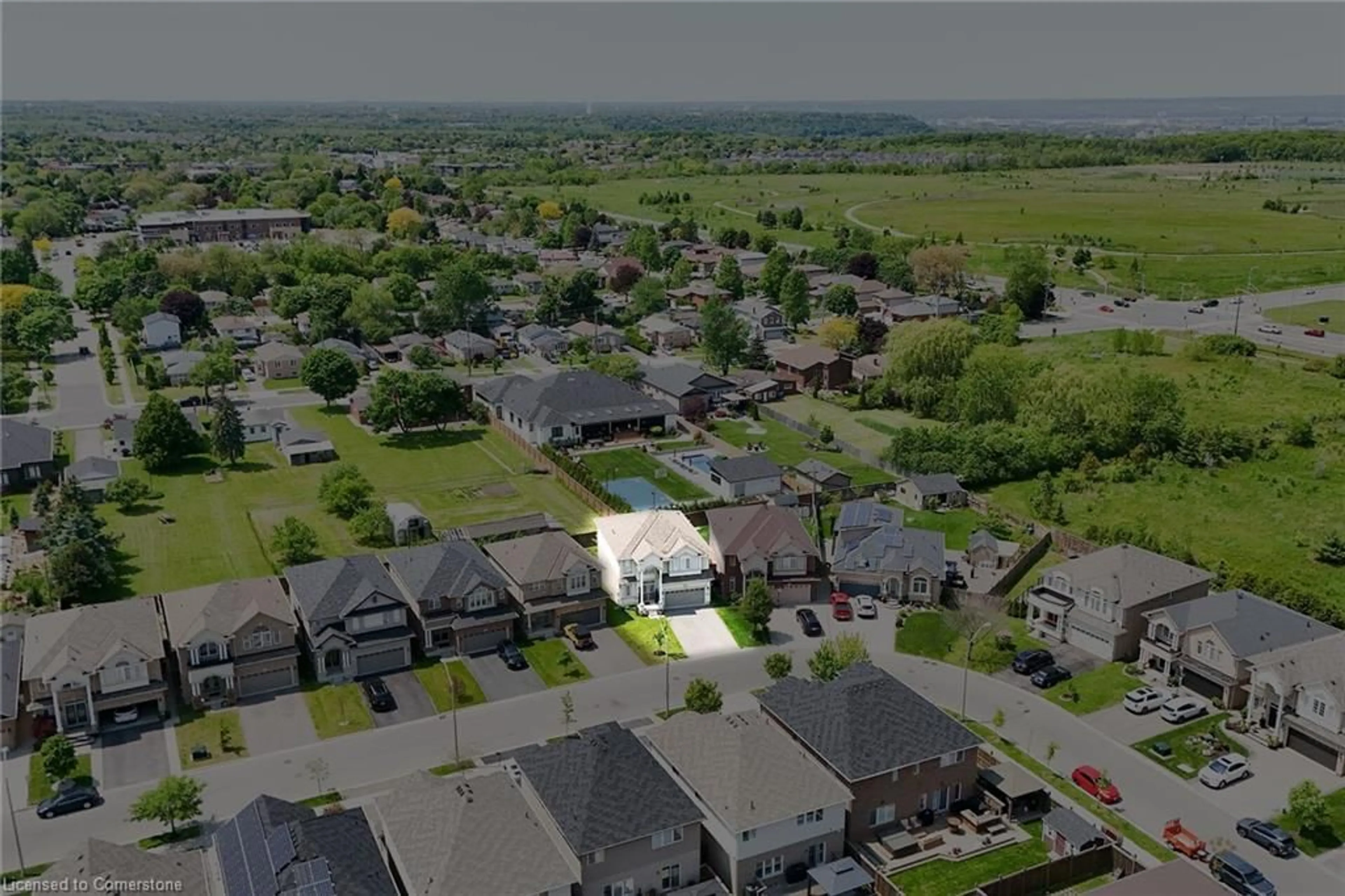 A pic from outside/outdoor area/front of a property/back of a property/a pic from drone, street for 56 Bellroyal Cres, Stoney Creek Ontario L8J 1P1