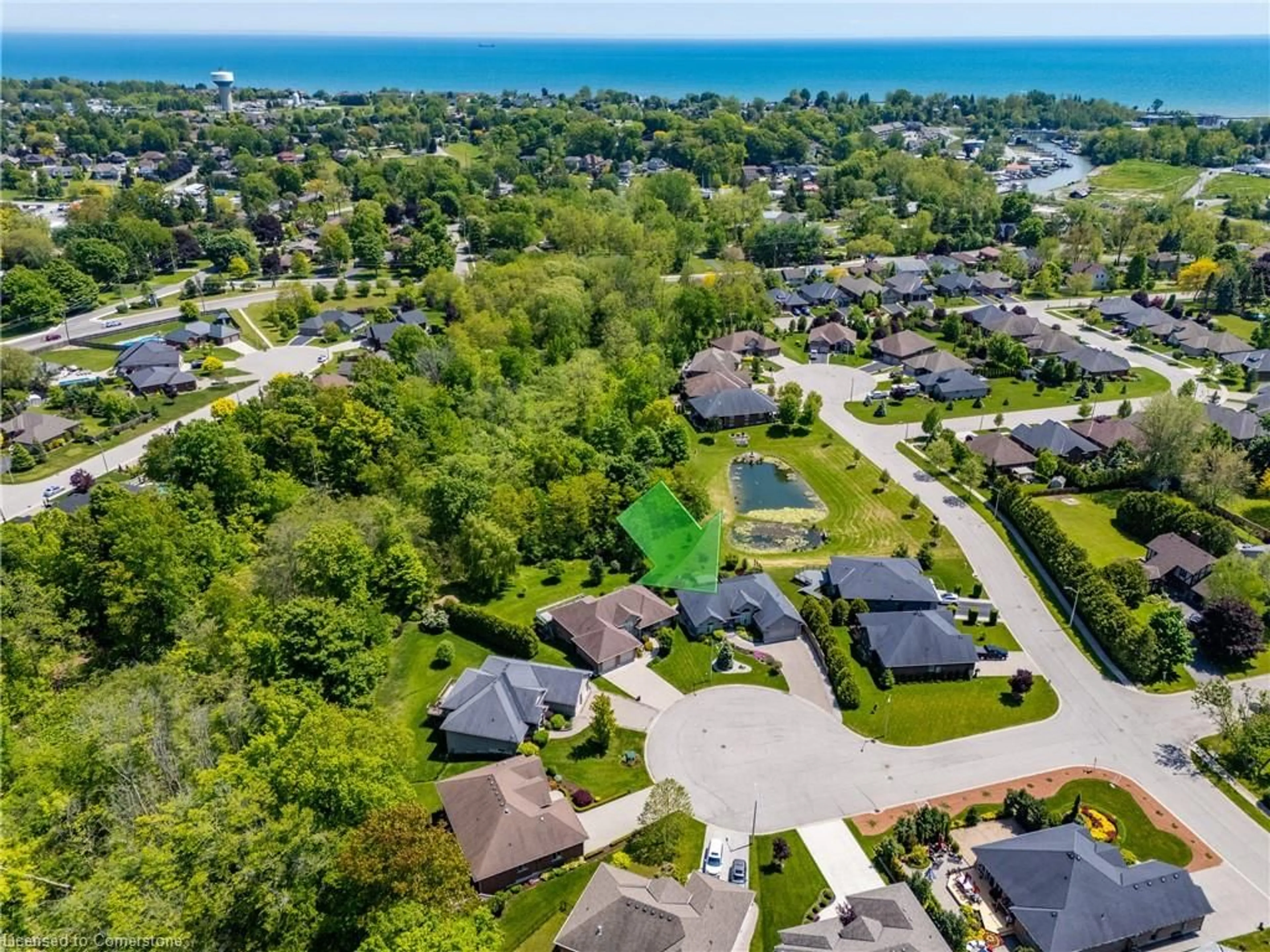 A pic from outside/outdoor area/front of a property/back of a property/a pic from drone, water/lake/river/ocean view for 25 Birch Avenue, Port Dover Ontario N0A 1N6