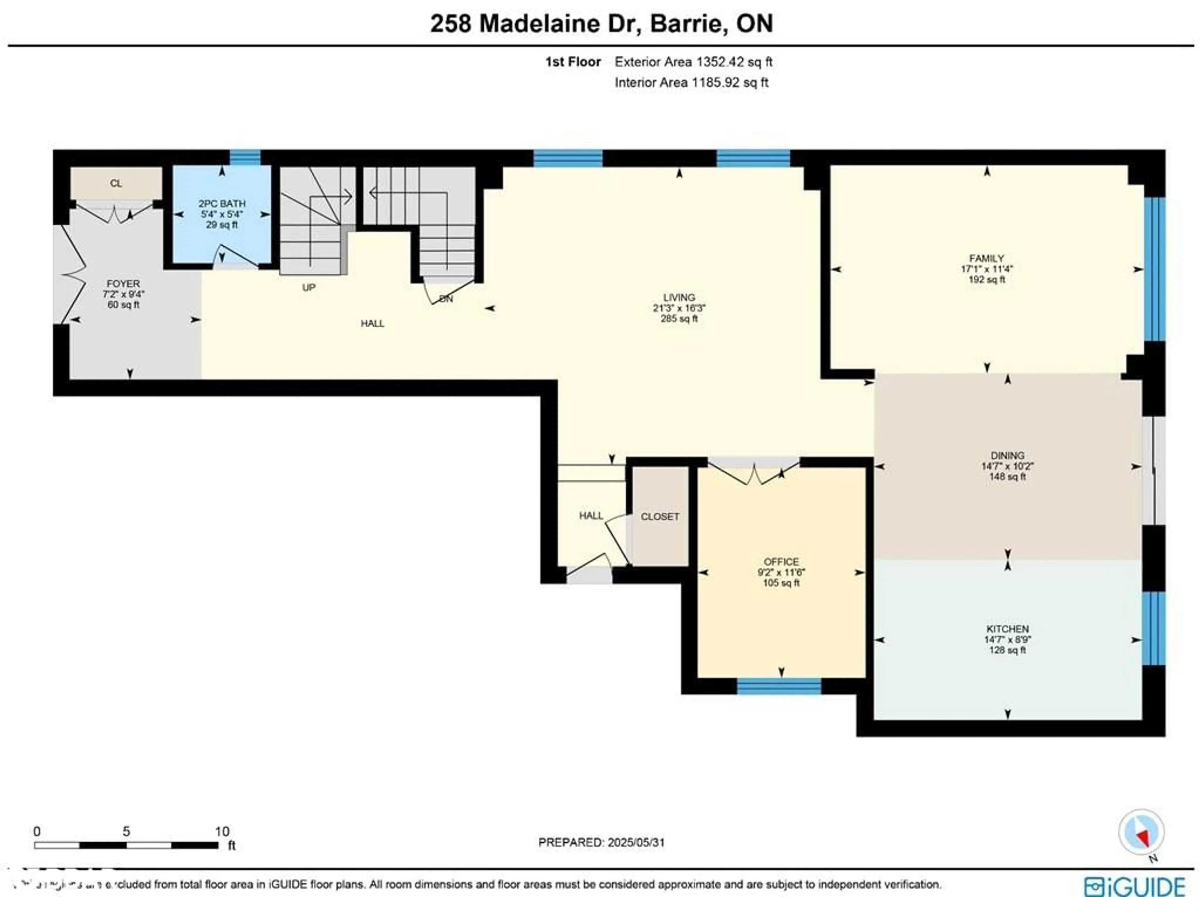 Floor plan for 258 Madelaine Drive, Barrie Ontario L9J 0P4