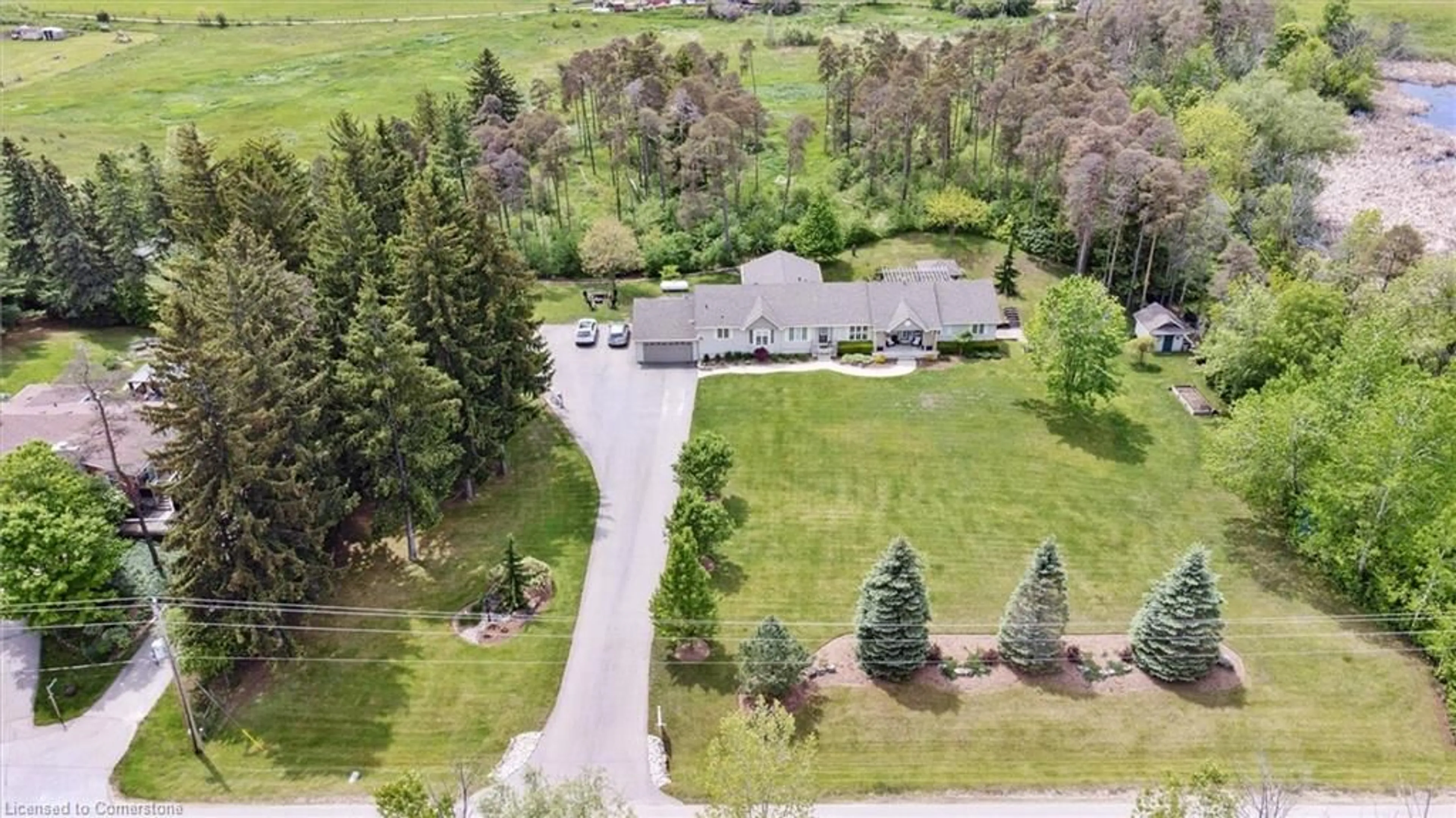 A pic from outside/outdoor area/front of a property/back of a property/a pic from drone, unknown for 4430 10 Sideroad, Puslinch Ontario N3C 2V4
