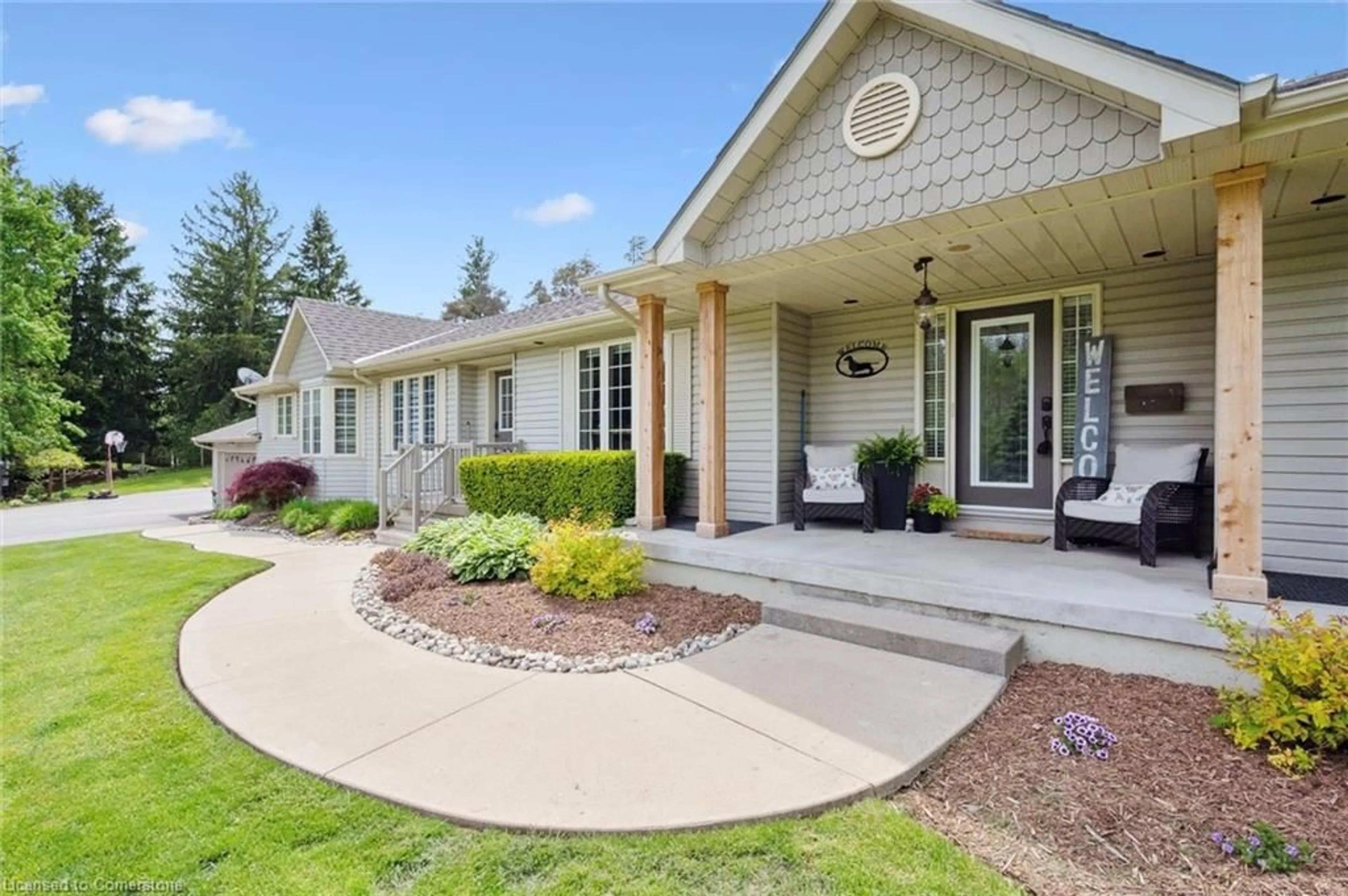 Home with vinyl exterior material, street for 4430 10 Sideroad, Puslinch Ontario N3C 2V4