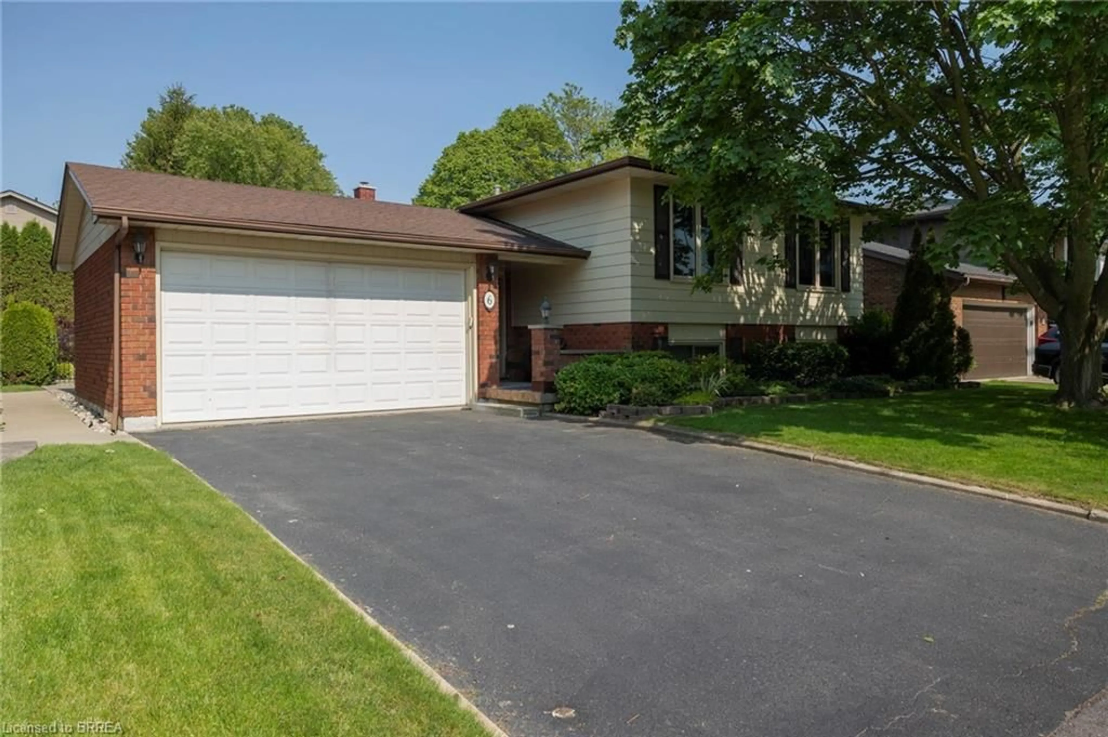 Home with brick exterior material, street for 6 Pioneer Pl, Brantford Ontario N3R 7G7
