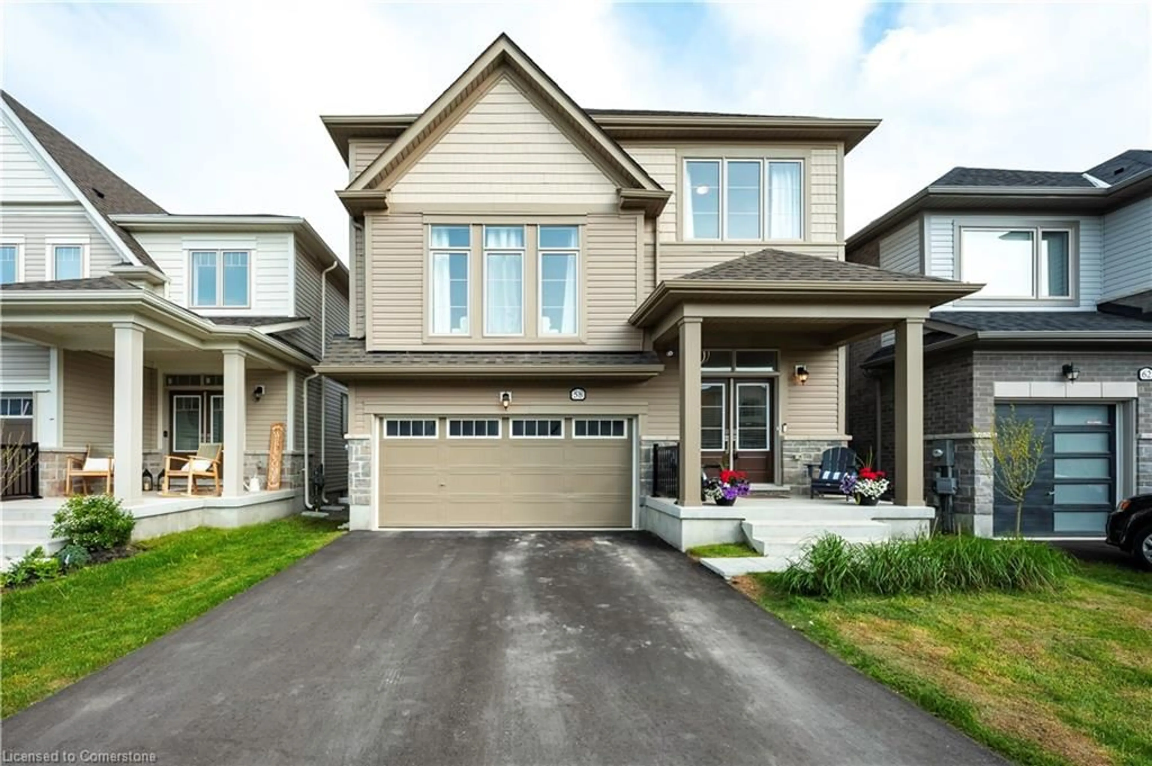 Home with brick exterior material, street for 58 Harpin Way, Fergus Ontario N1M 0H8
