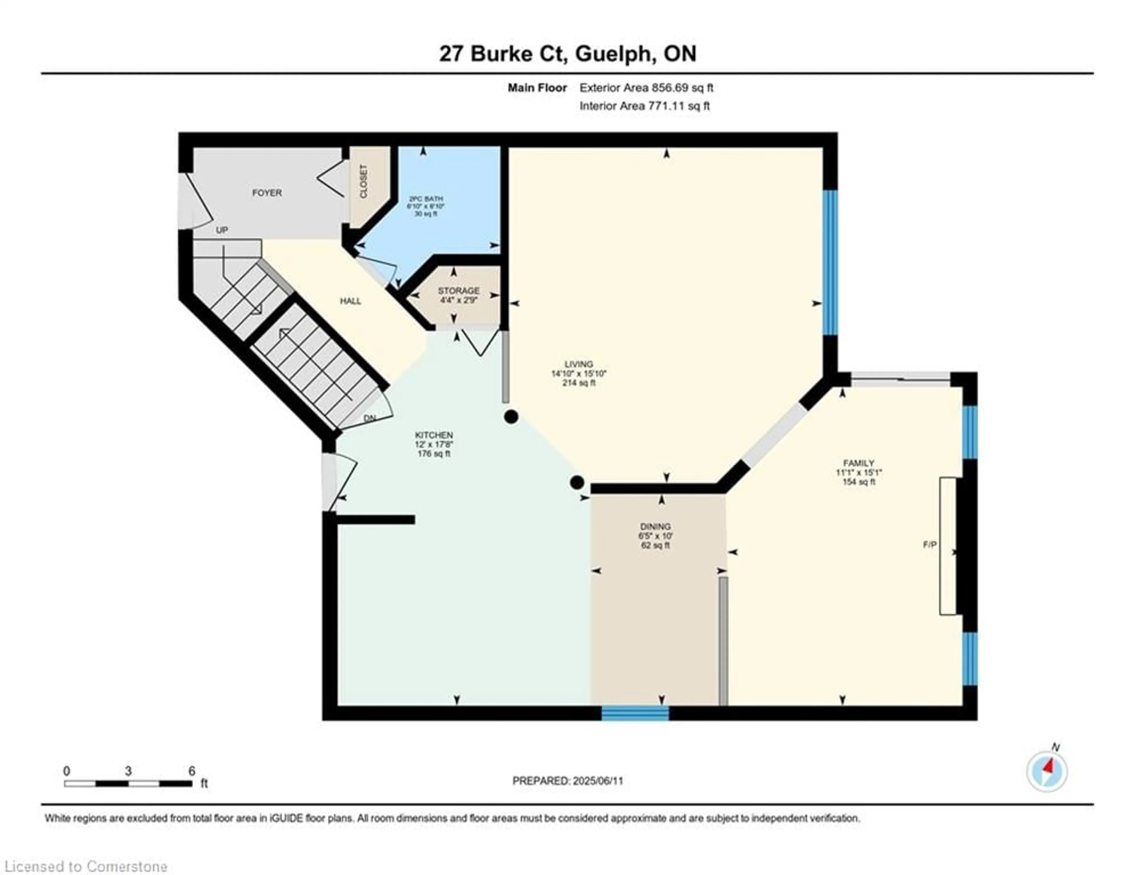 Floor plan for 27 Burke Cres, Guelph Ontario N1L 1J2