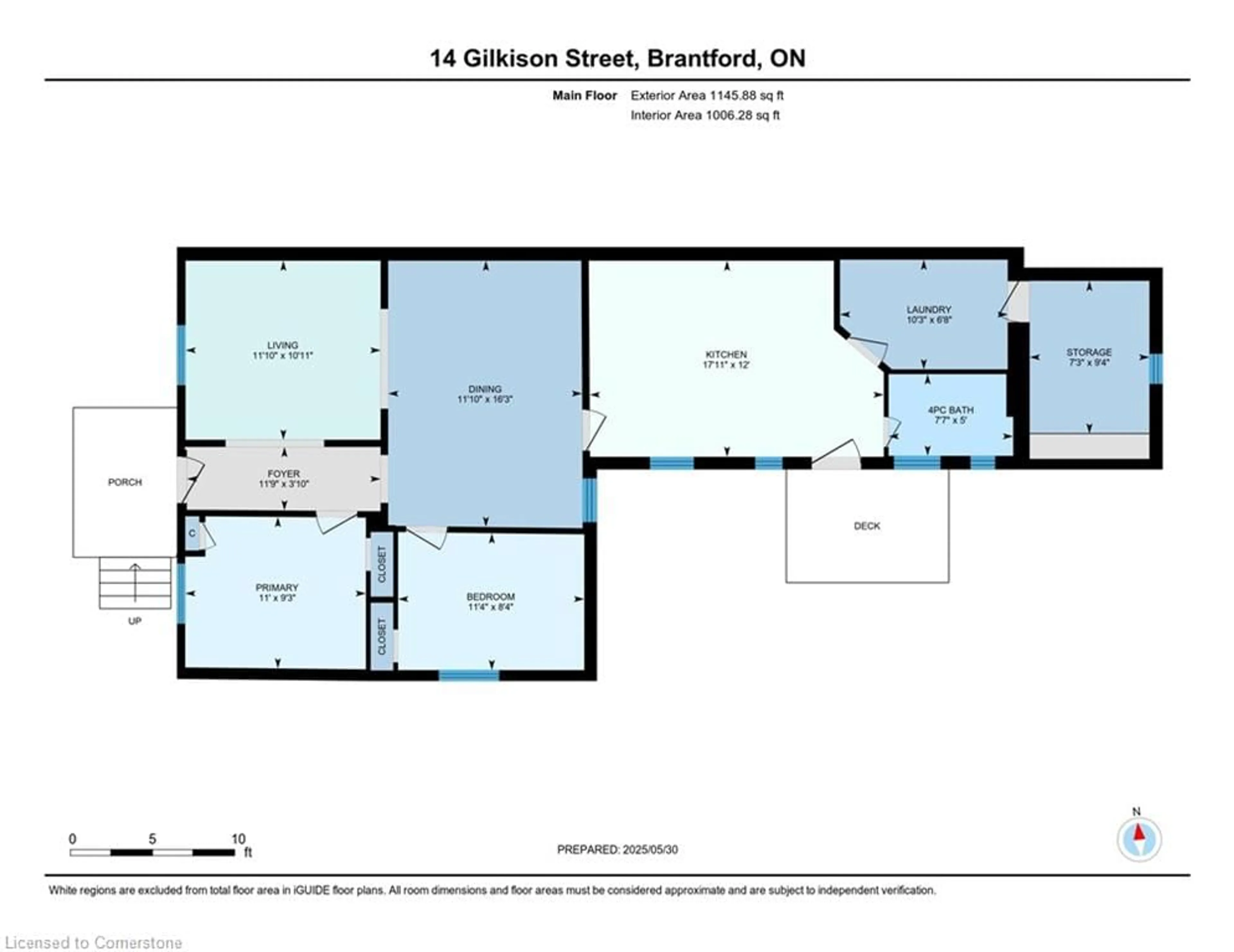 Floor plan for 14 Gilkison St, Brantford Ontario N3T 1Z5