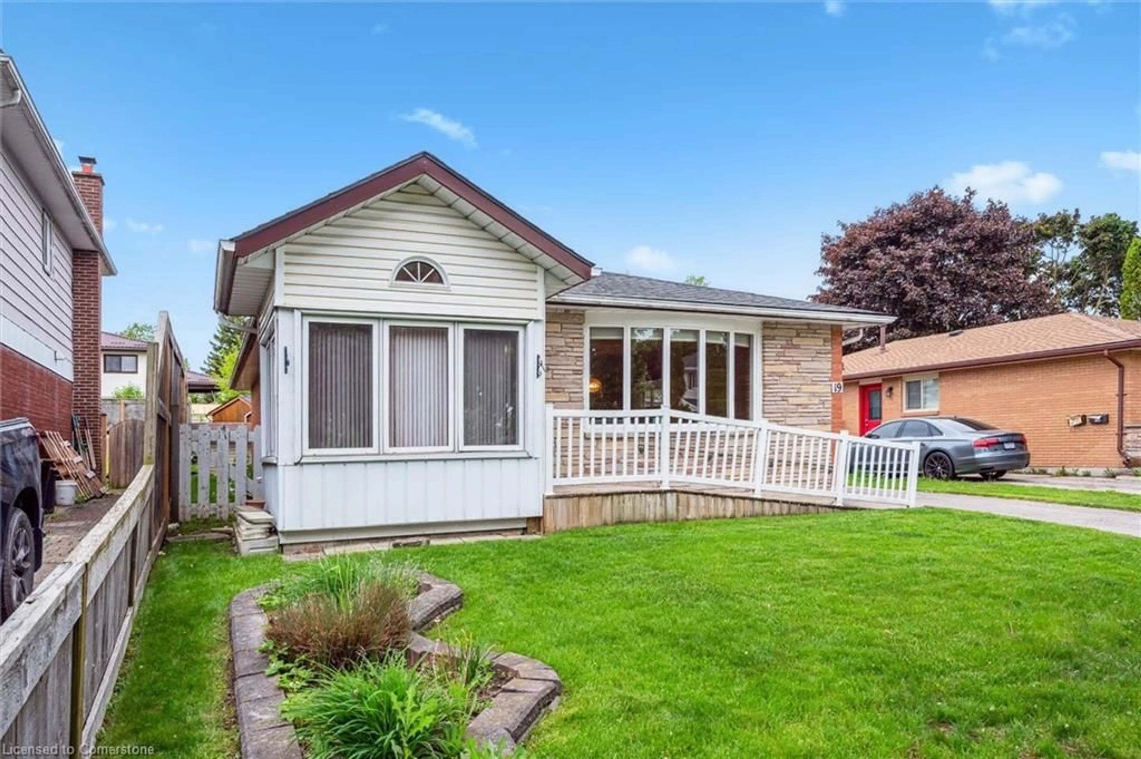 Home with vinyl exterior material, street for 19 Markwood Dr, Kitchener Ontario N2M 2H3