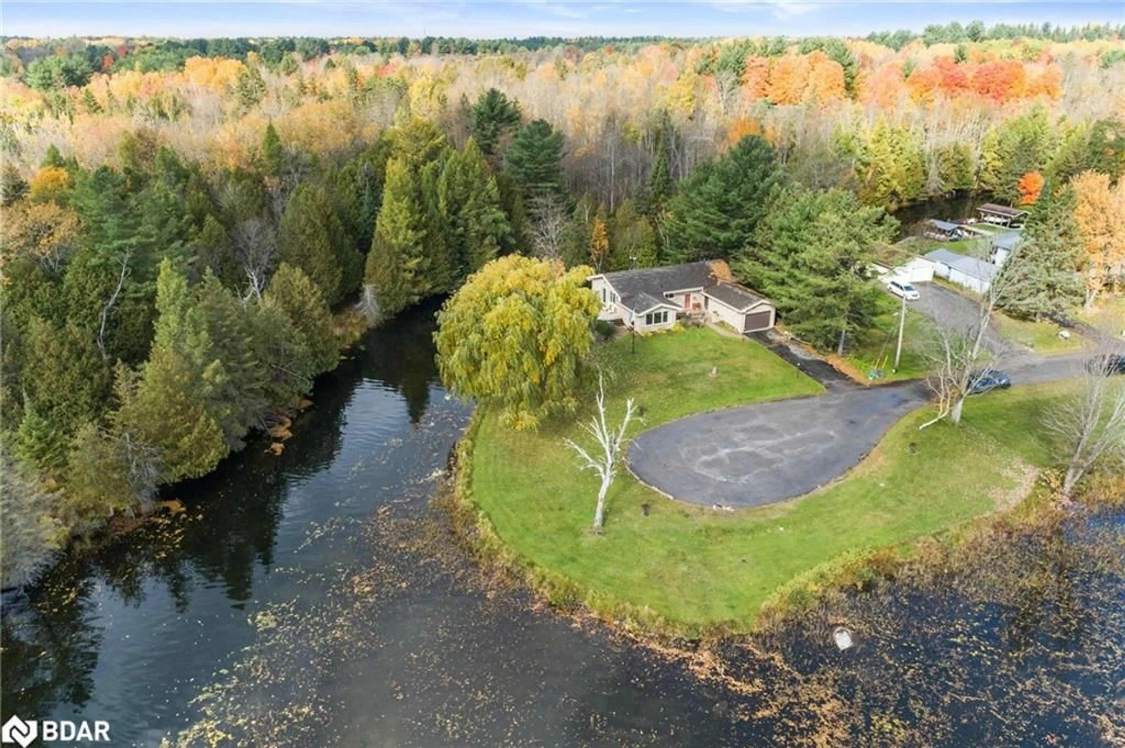 A pic from outside/outdoor area/front of a property/back of a property/a pic from drone, water/lake/river/ocean view for 102 Albert St, Coboconk Ontario K0M 1K0