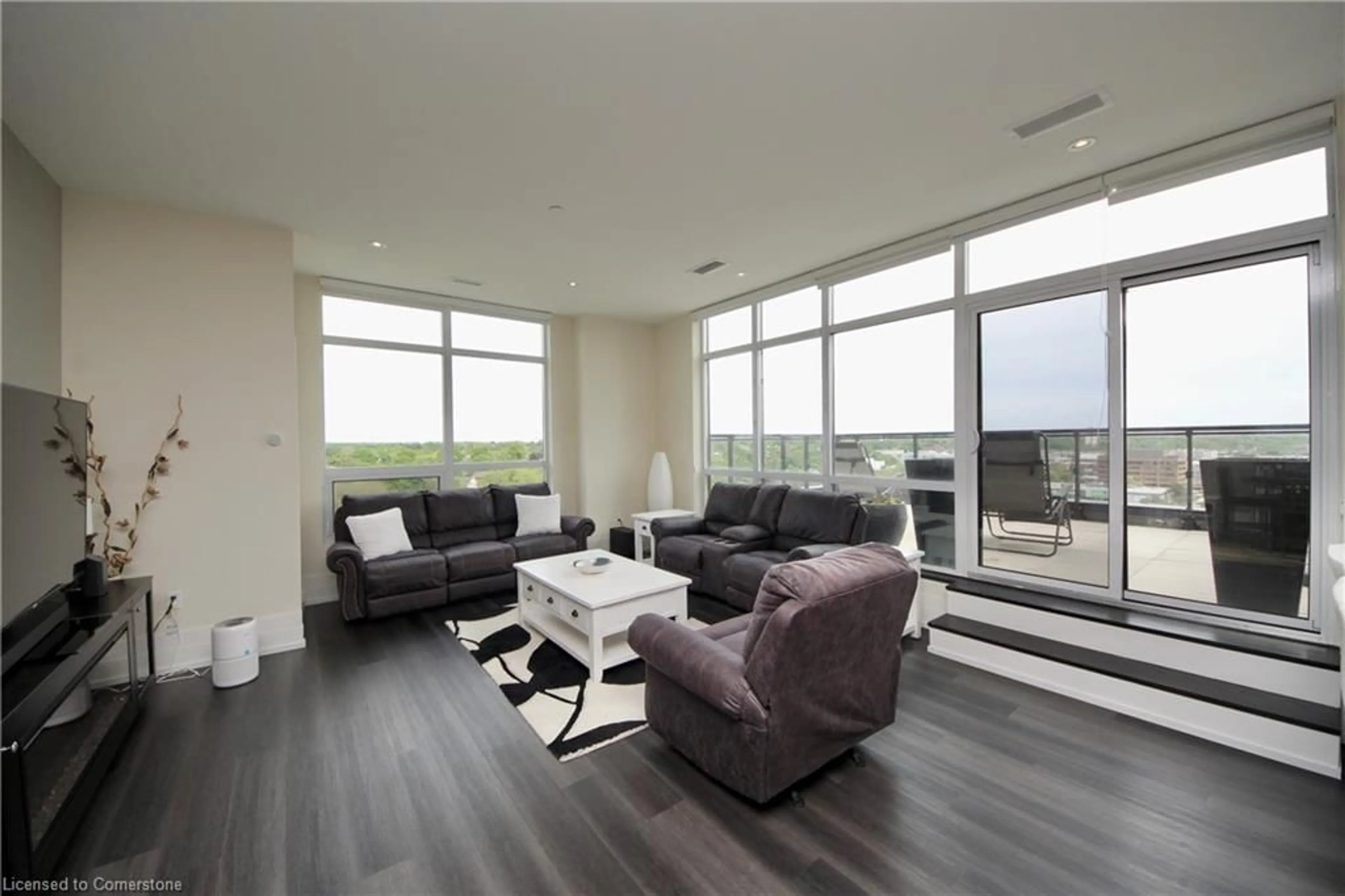 Living room with furniture, unknown for 150 Water St #PH#2, Cambridge Ontario N1R 0B5