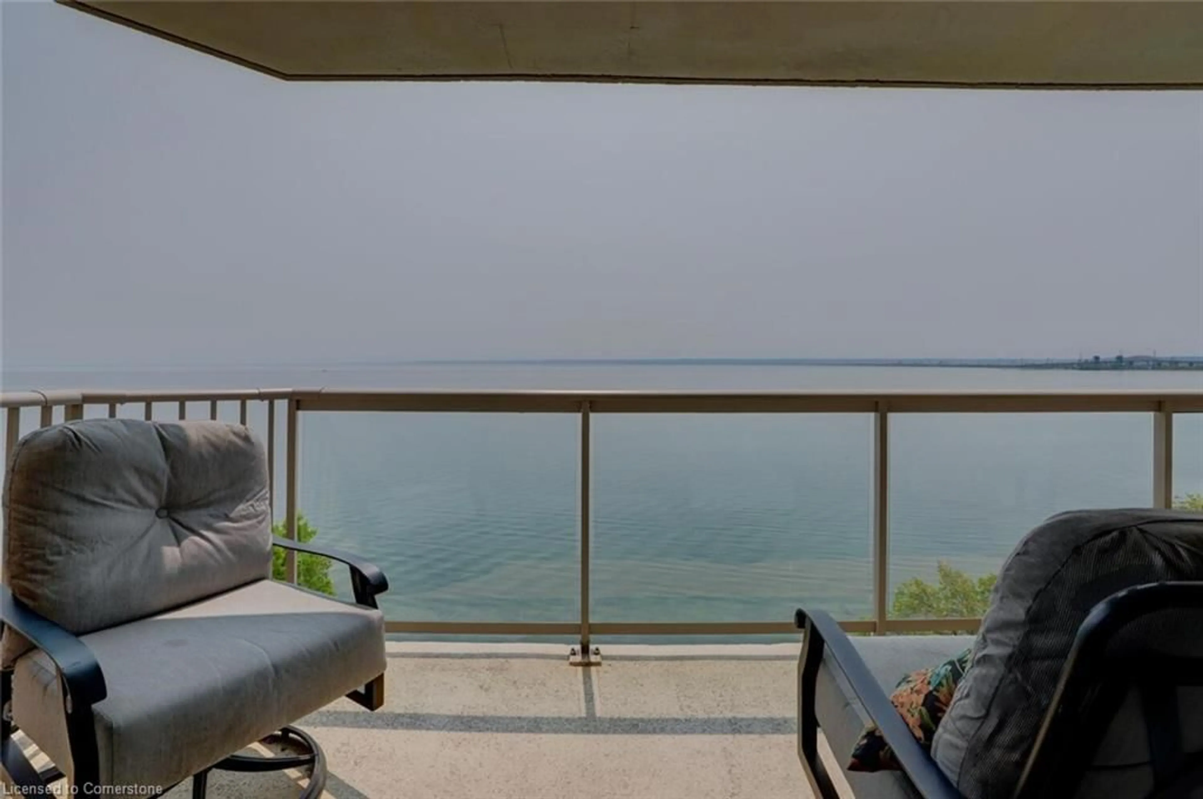 Balcony in the apartment, water/lake/river/ocean view for 2210 Lakeshore Rd #803, Burlington Ontario L7R 4J9