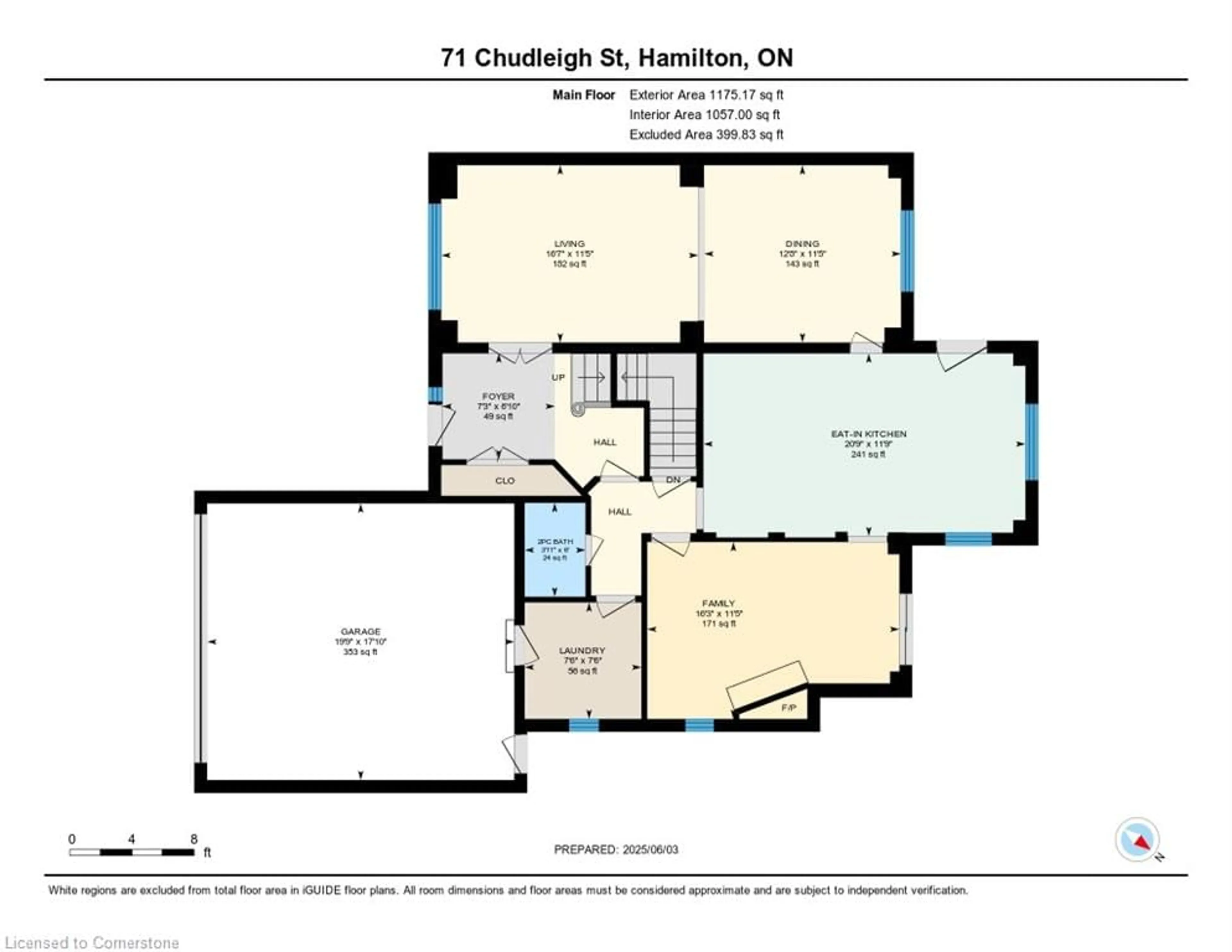 Floor plan for 71 Chudleigh St, Waterdown Ontario L8B 0C1