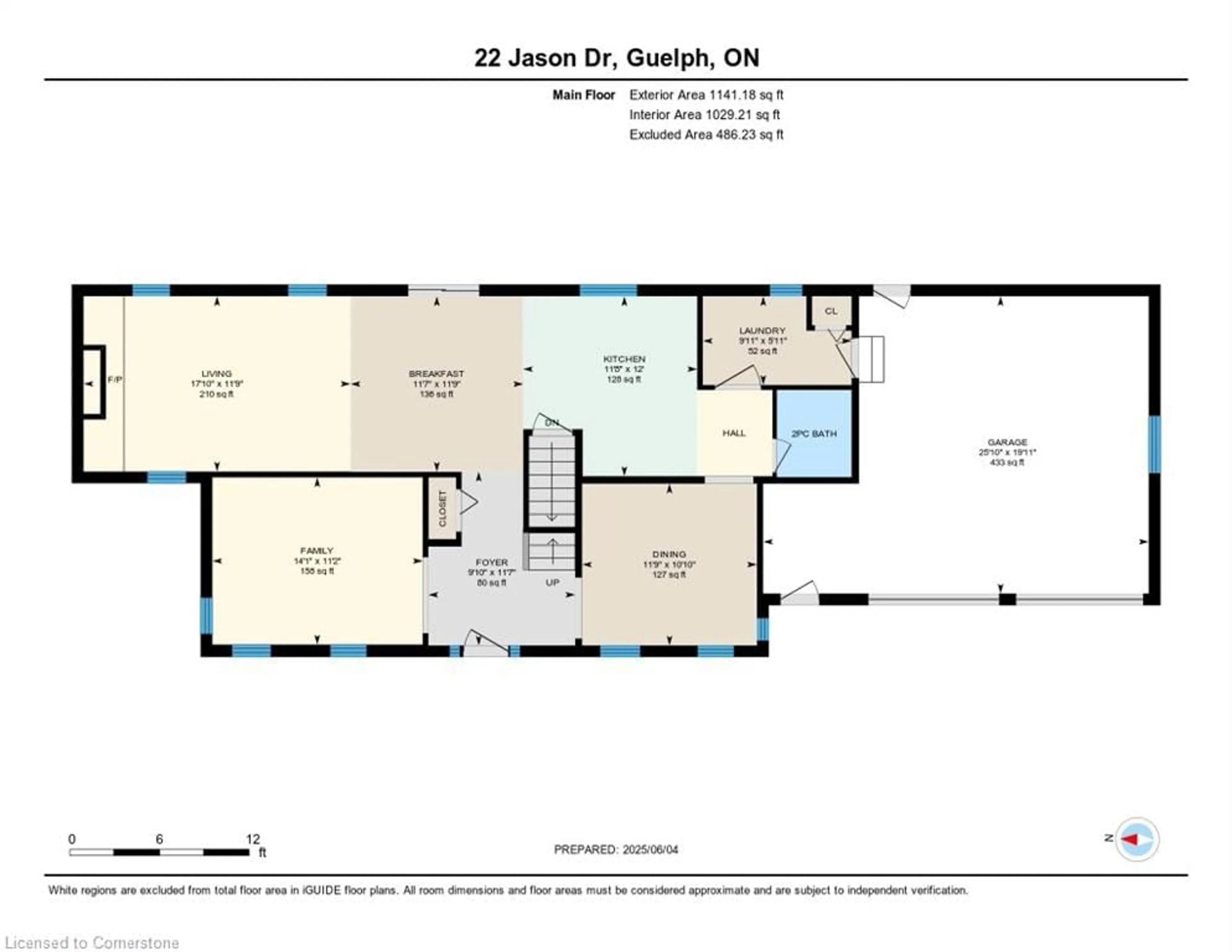Floor plan for 22 Jason Dr, Guelph Ontario N1E 0N3