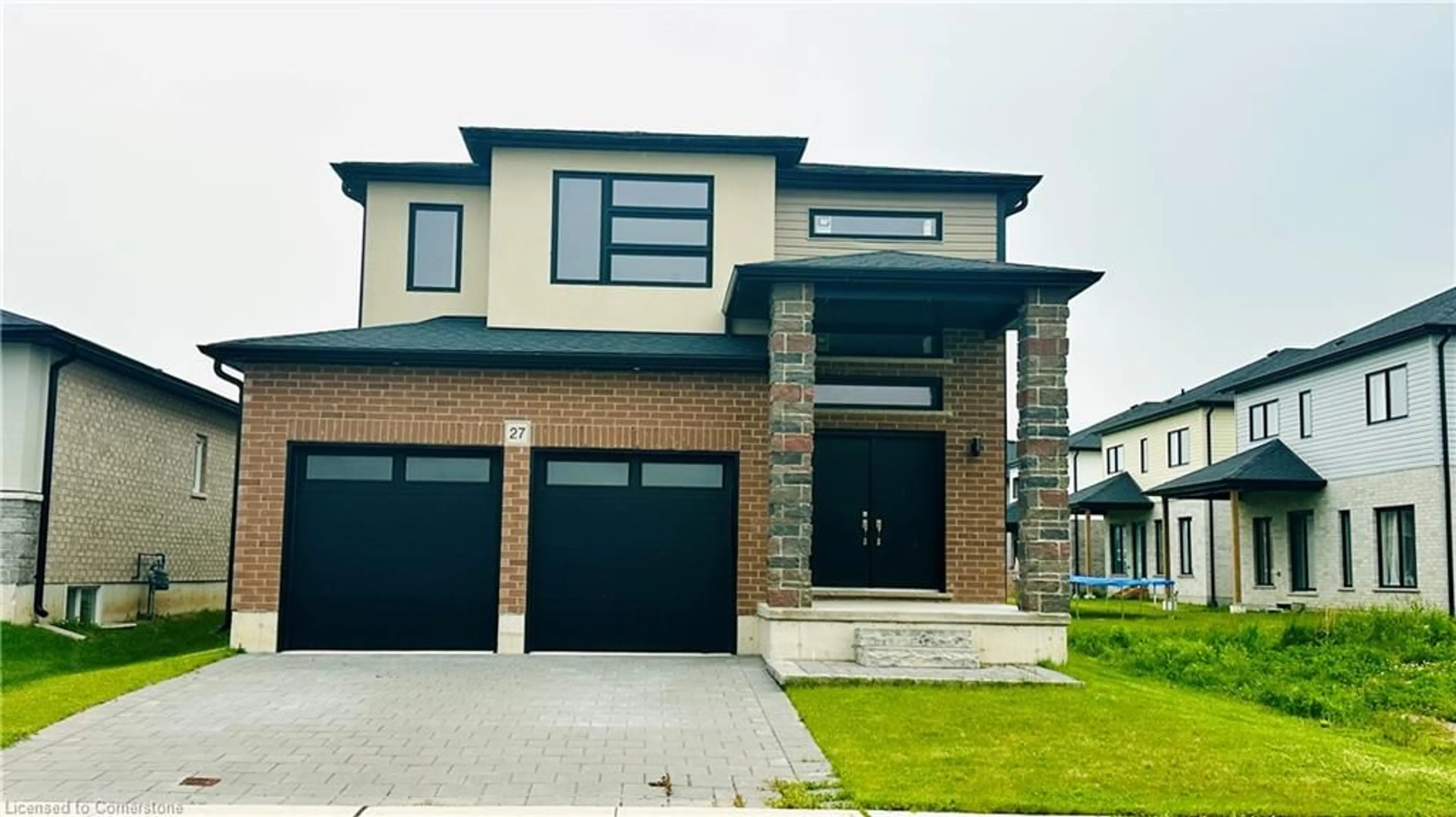 Home with brick exterior material, street for 27 Triebner St, Exeter Ontario N0M 1S7