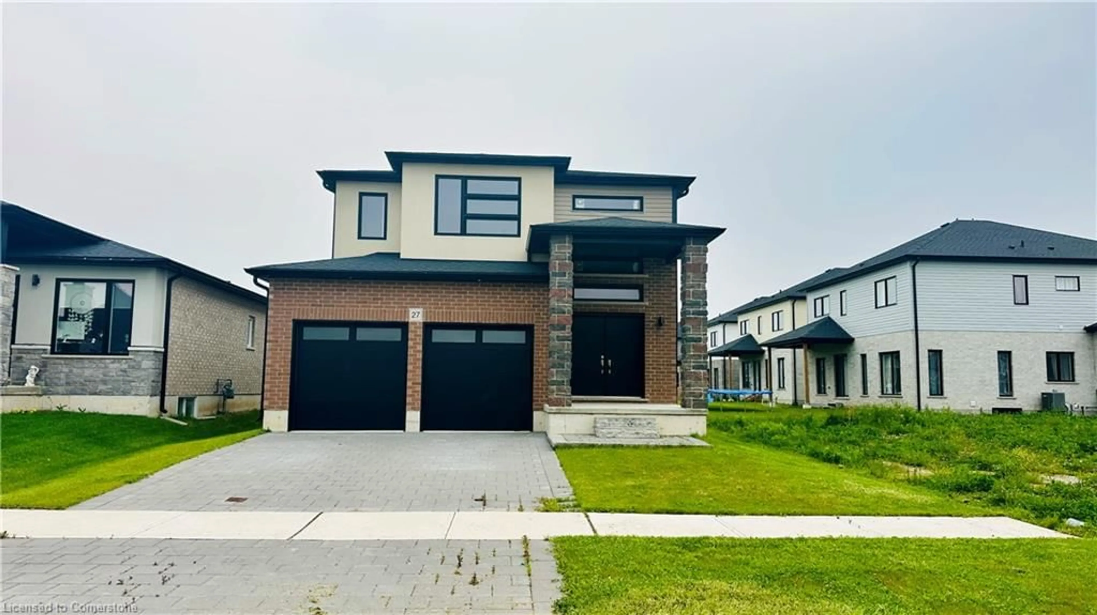 Home with brick exterior material, street for 27 Triebner St, Exeter Ontario N0M 1S7