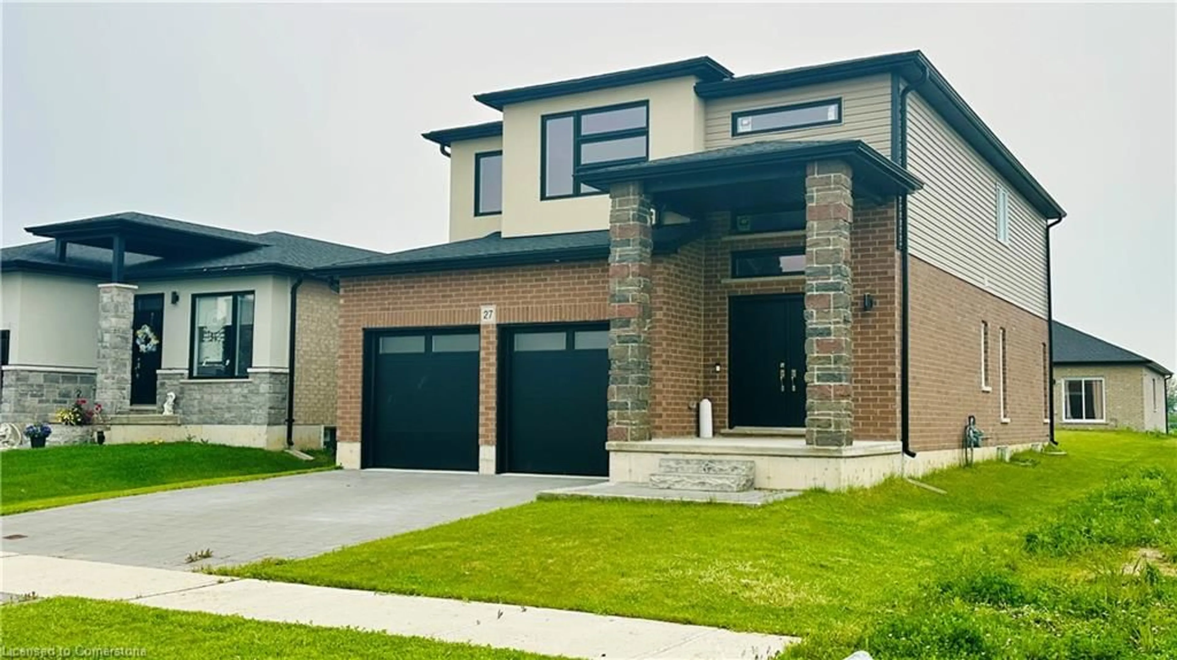 Home with brick exterior material, street for 27 Triebner St, Exeter Ontario N0M 1S7